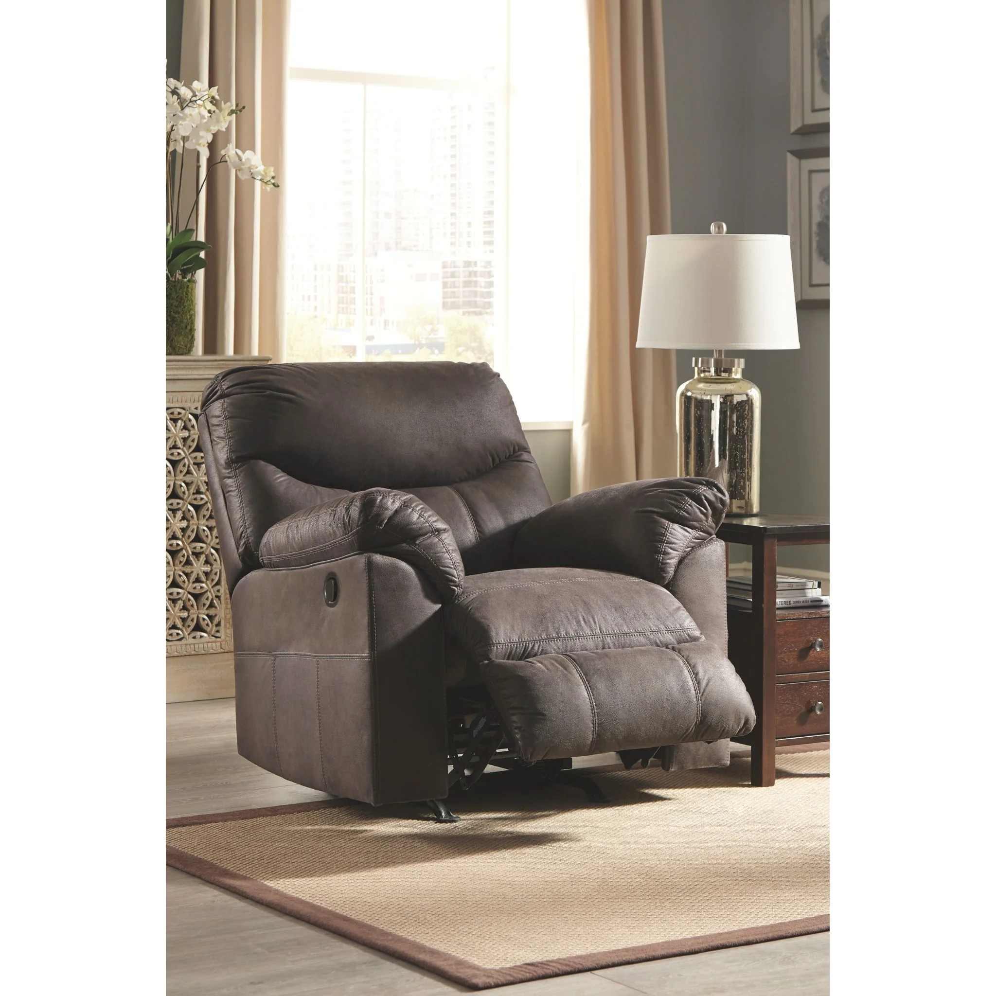 Boxberg Rocker Recliner - Teak - Image 2
