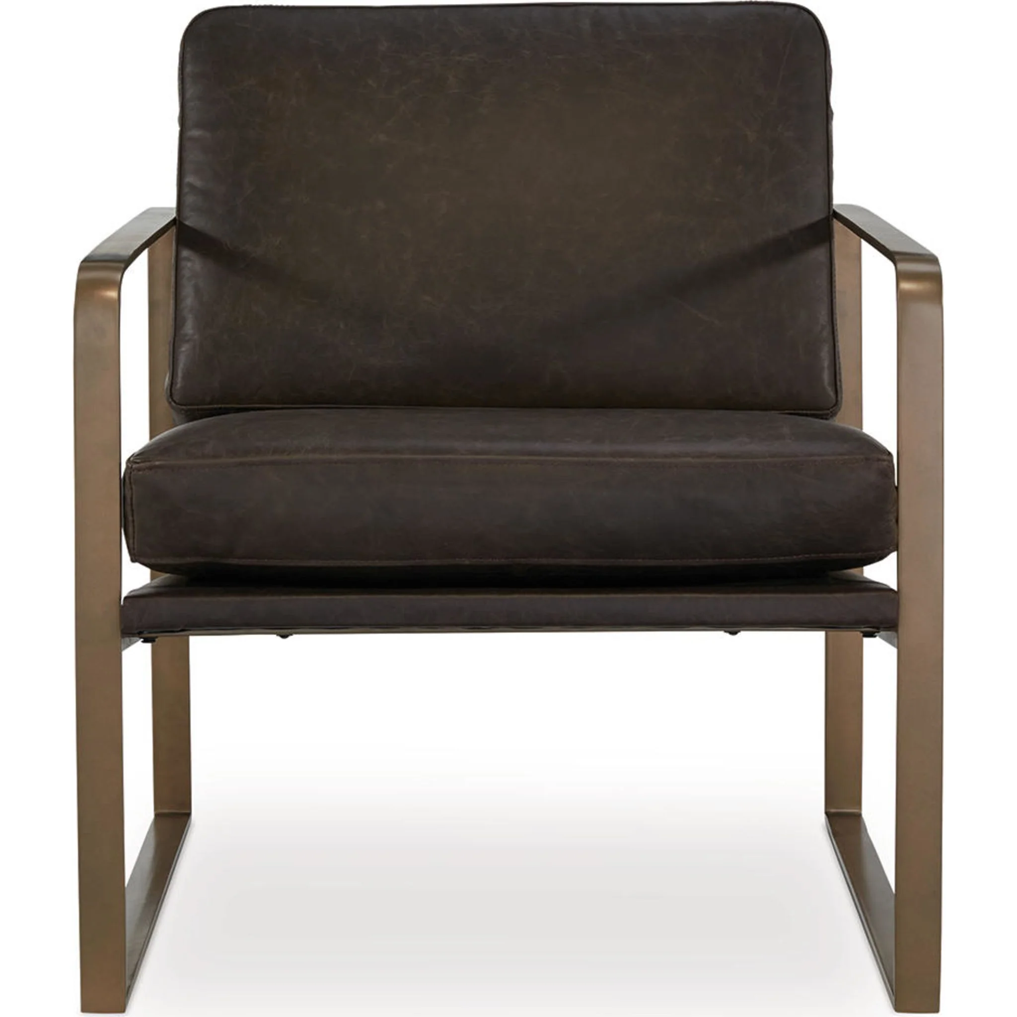 Bradett Accent Chair - Dark Brown/Gold Finish - Image 8