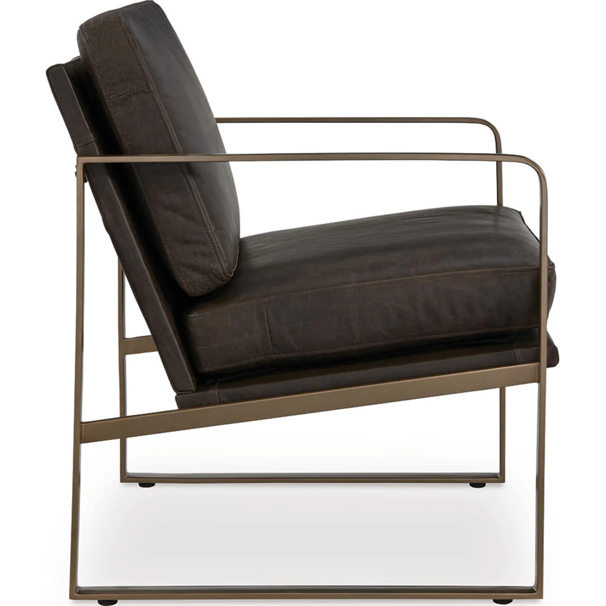 Bradett Accent Chair - Dark Brown/Gold Finish - Image 9