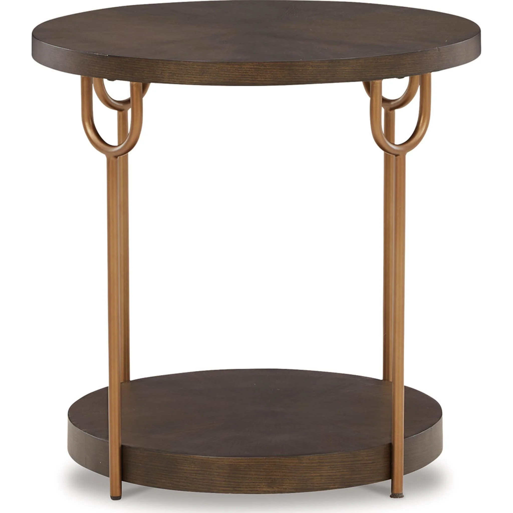 Brazburn End Table - Dark Brown/Gold Finish - Image 7