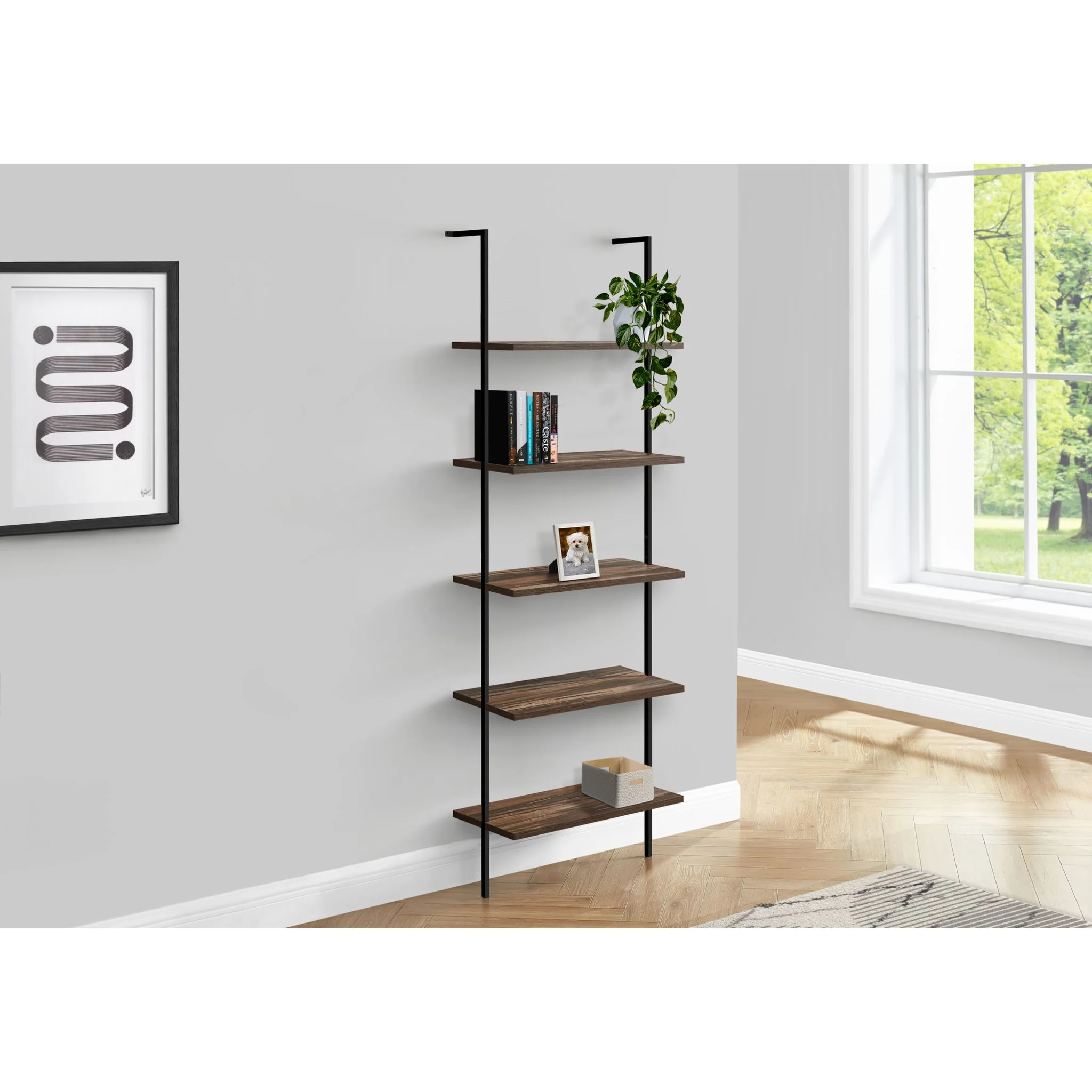 Brea Book Shelf - Brown/Black - Image 2