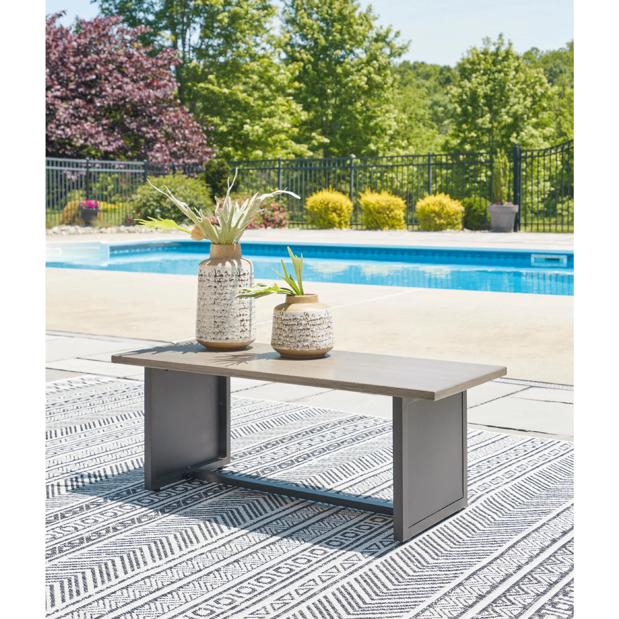 Bree Zee Outdoor End Table - Brown - Image 16