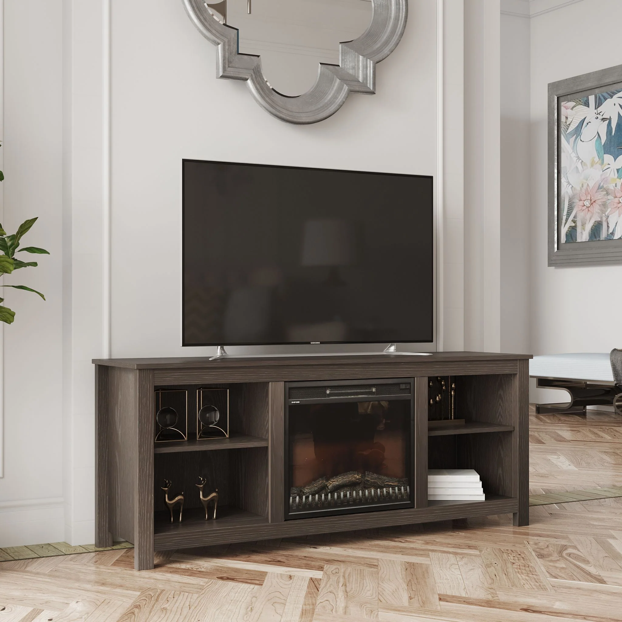 Brenna TV Stand with Fireplace - Image 18