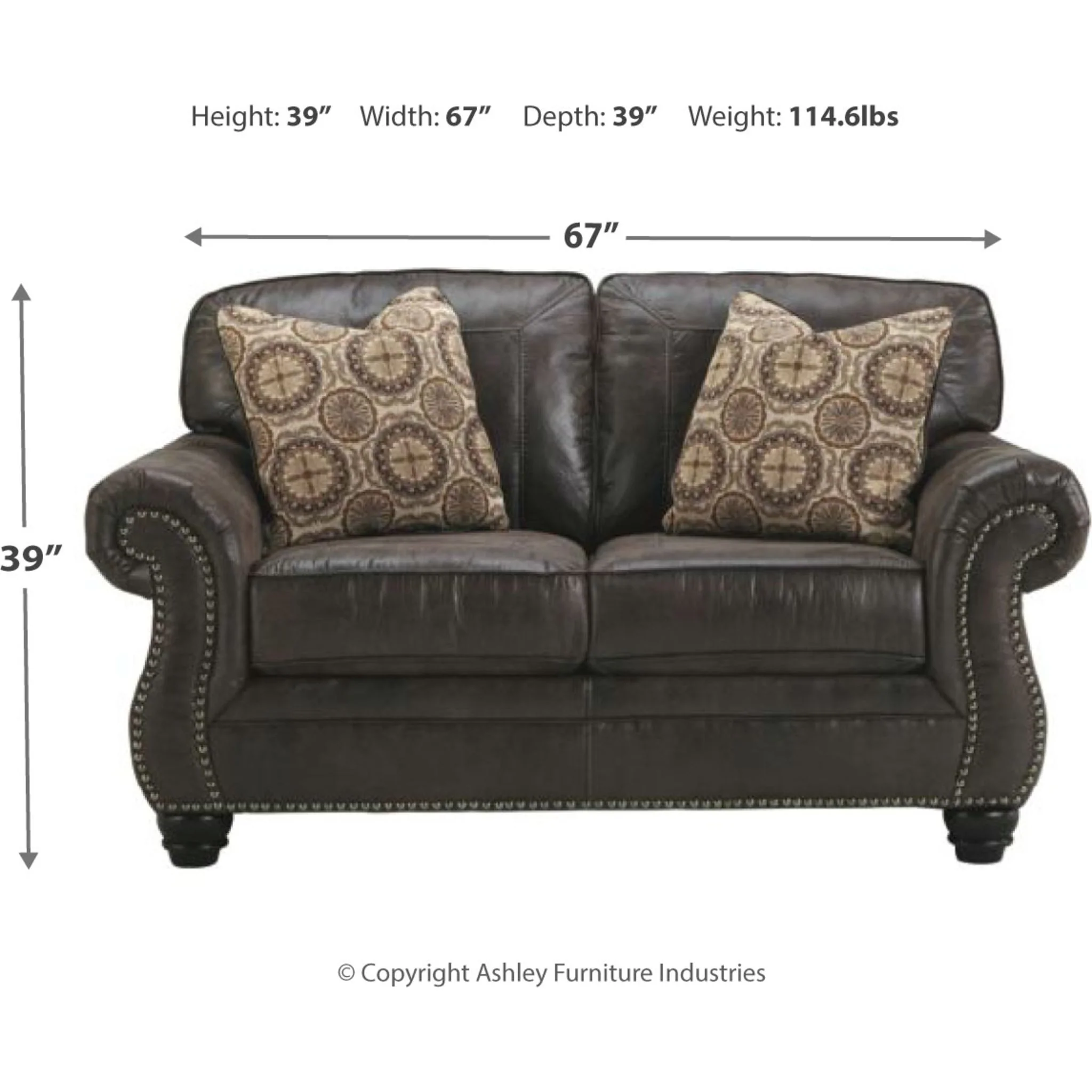 Breville Loveseat - Charcoal - Image 4