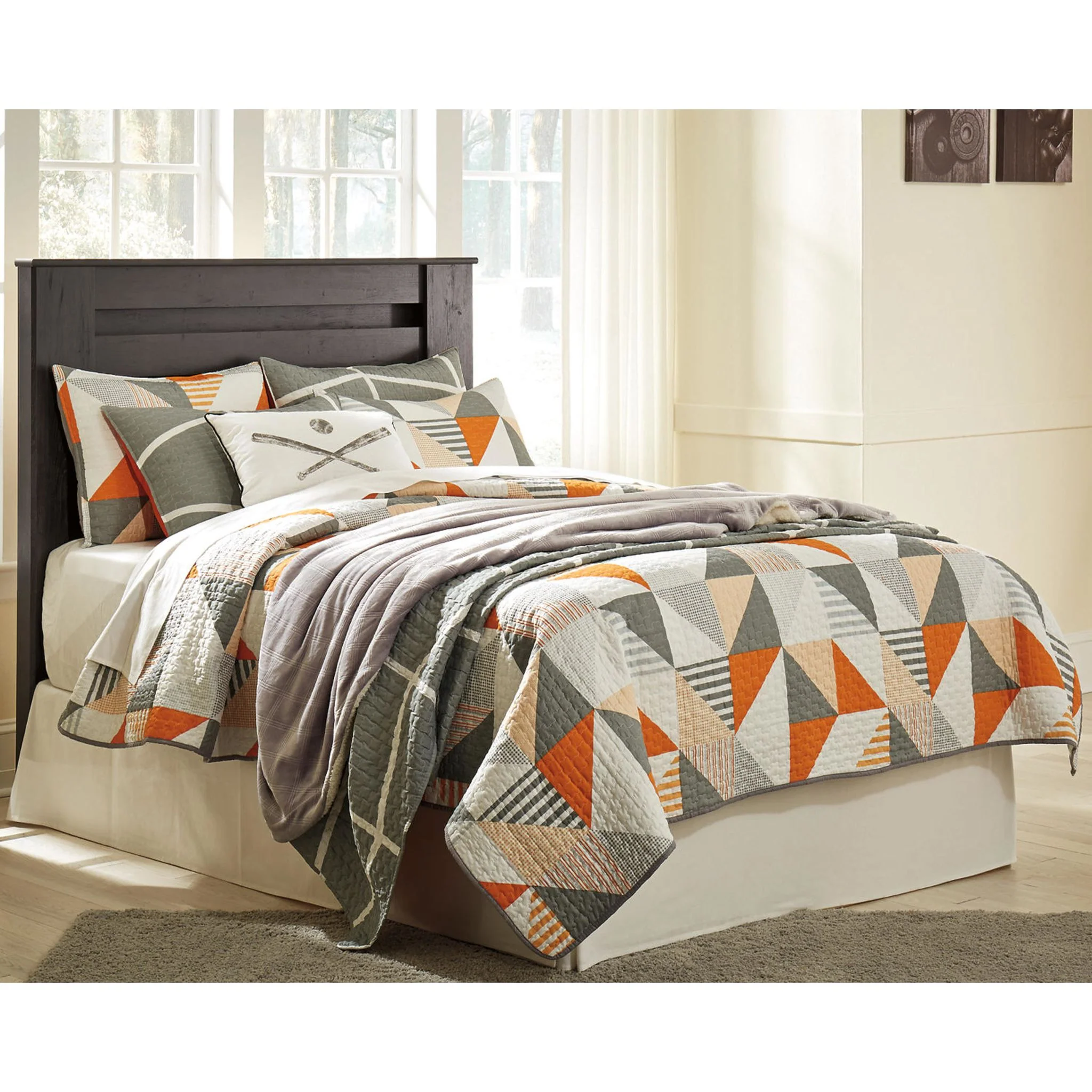 Brinxton Full Panel Headboard - Charcoal - Image 13