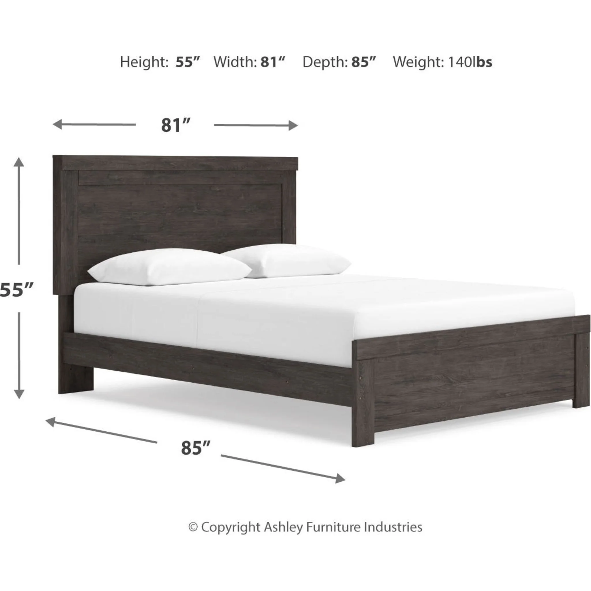 Brinxton King Panel Bed - Charcoal - Image 10