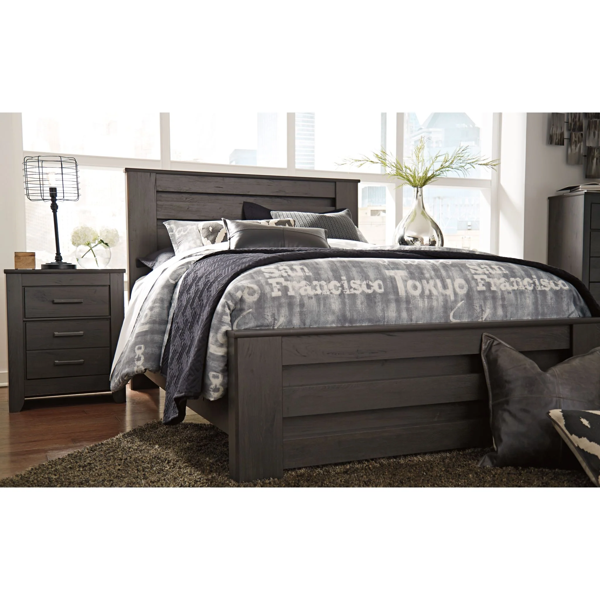 Brinxton Panel Bed - Charcoal - Image 13