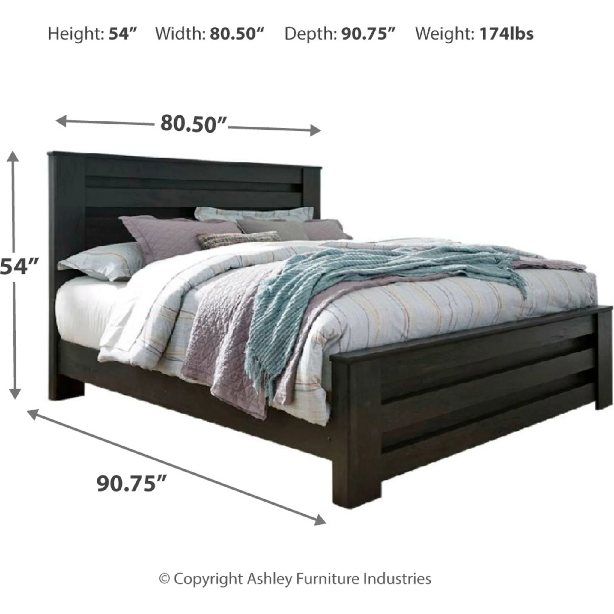 Brinxton Panel Bed - Charcoal - Image 14