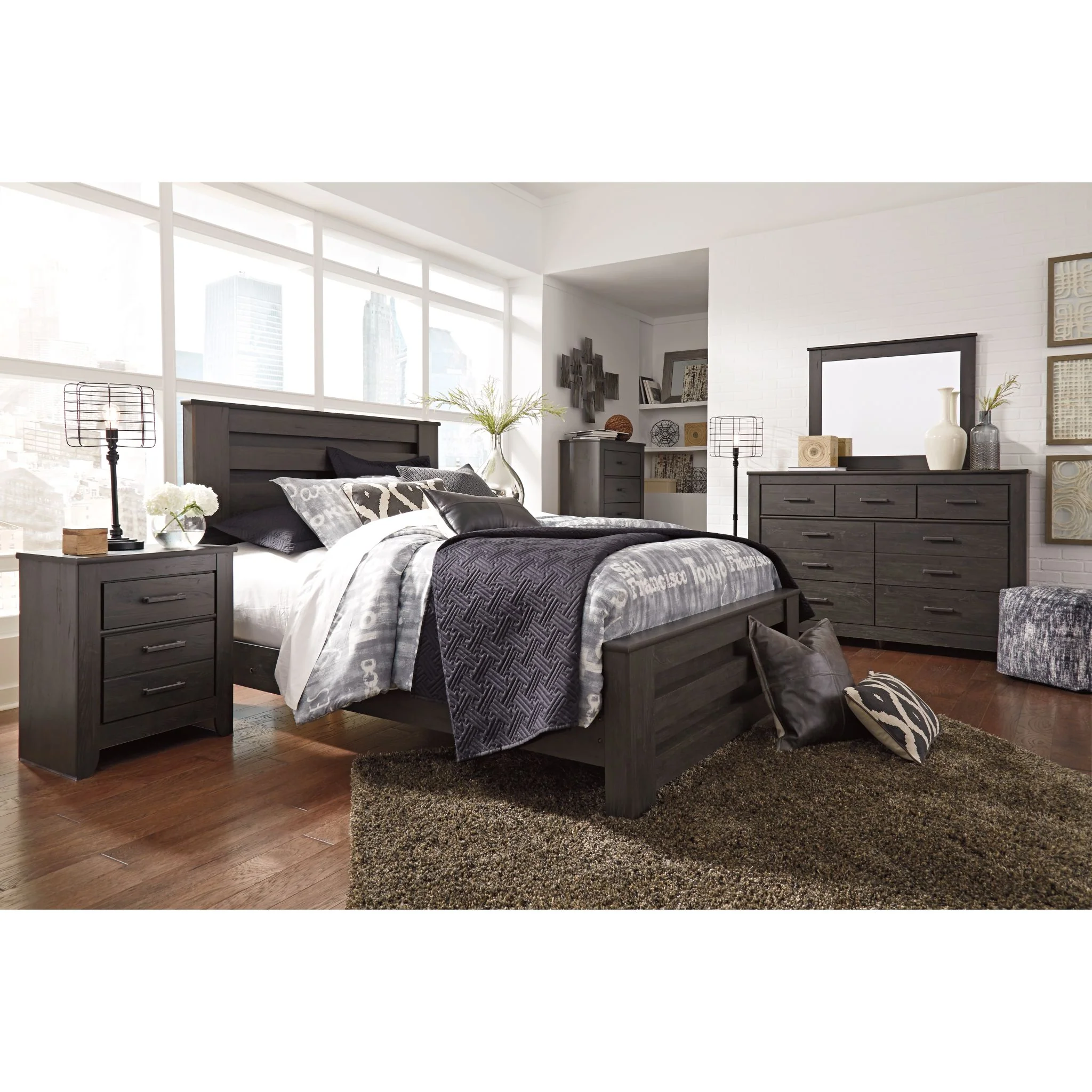 Brinxton Panel Bed - Charcoal - Image 16