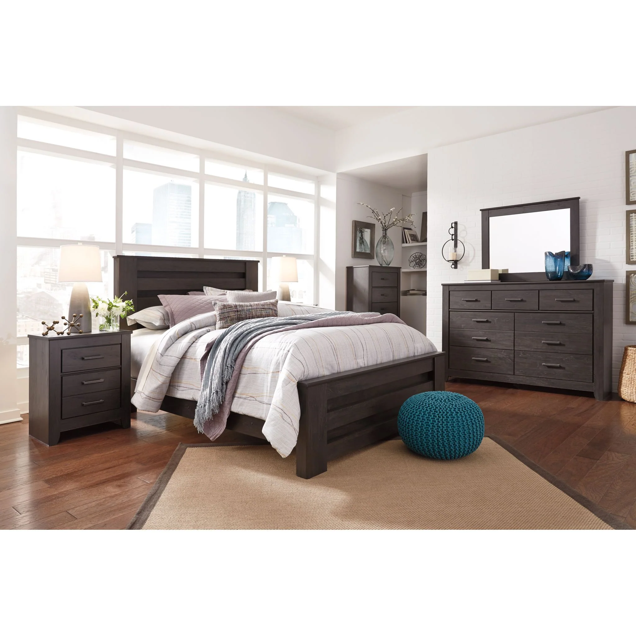 Brinxton Panel Bed - Charcoal - Image 7