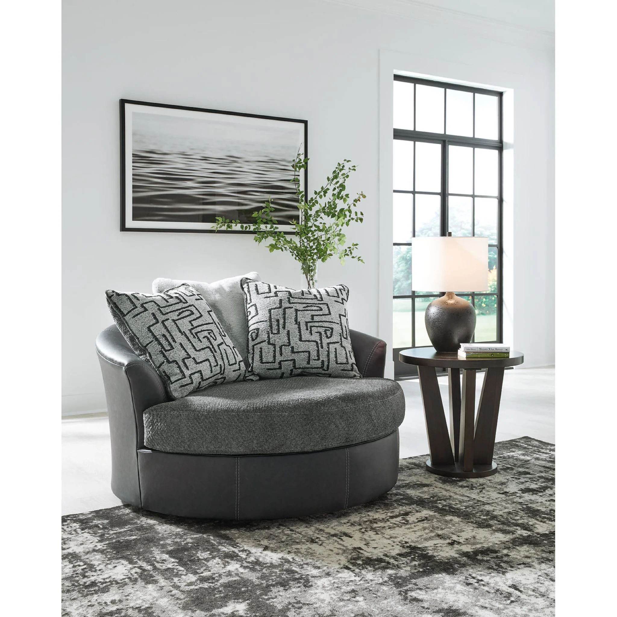 Brixley Pier Swivel Chair - Graphite - Image 2