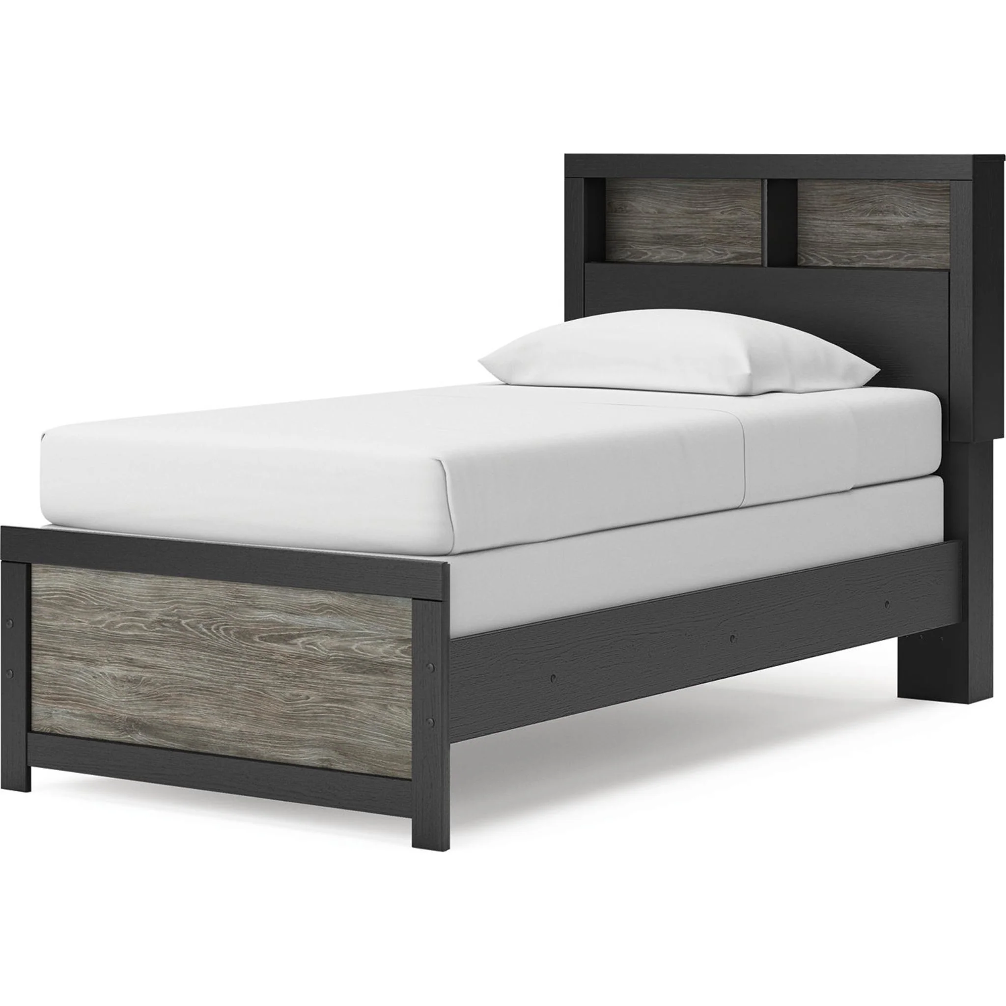 Broachmyn Twin Bookcase Bed - Black/Gray