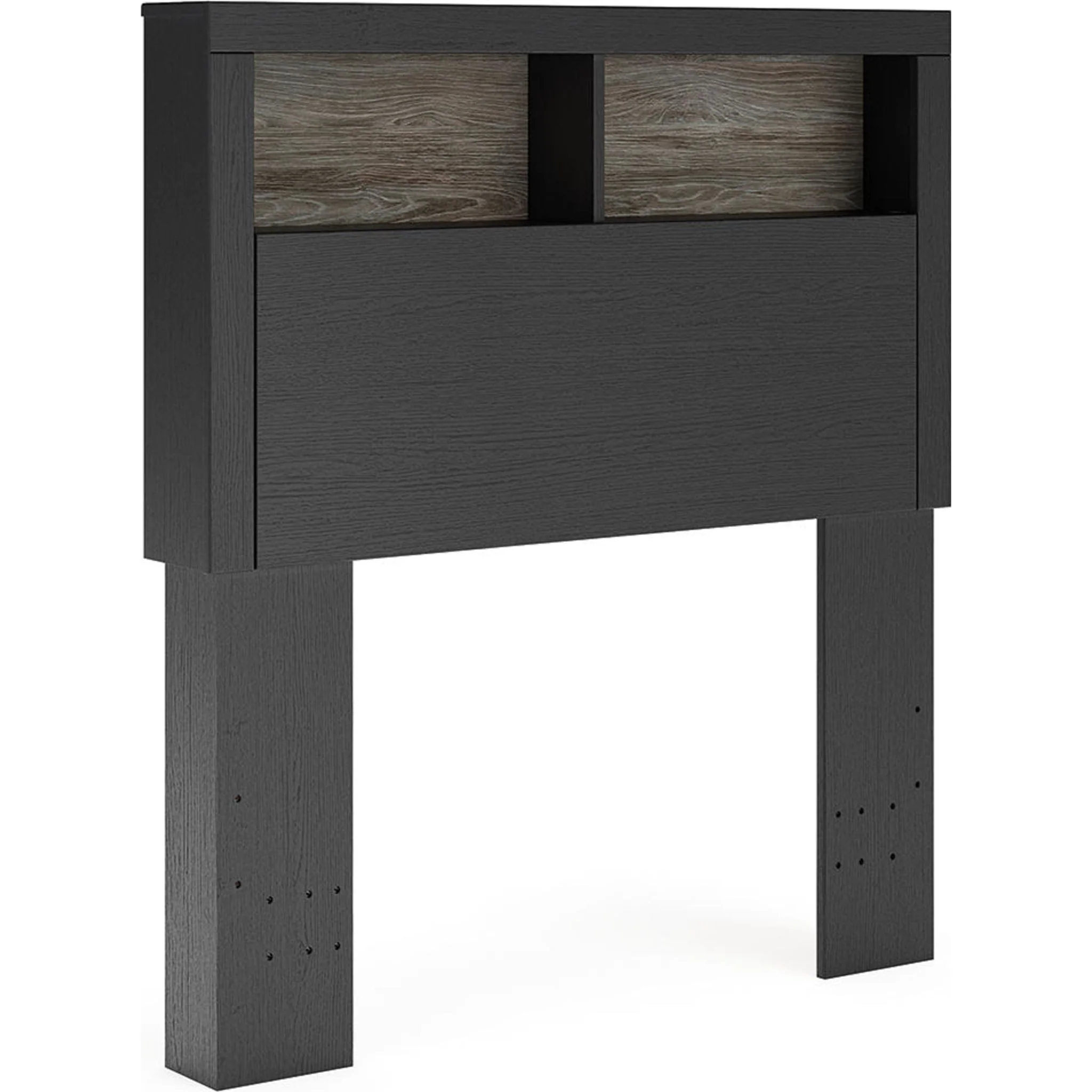 Broachmyn Twin Bookcase Headboard - Black/Gray