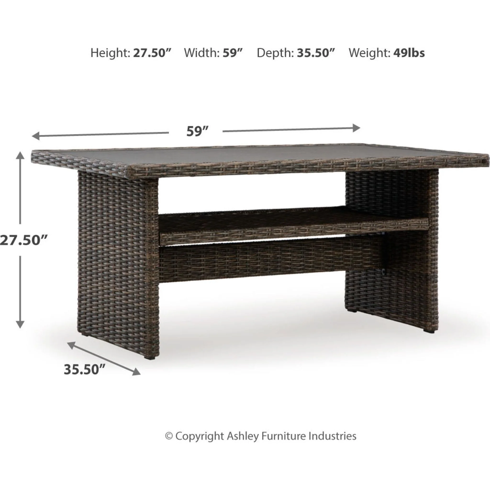 Brook Ranch Outdoor Multi-use Table - Brown - Image 5