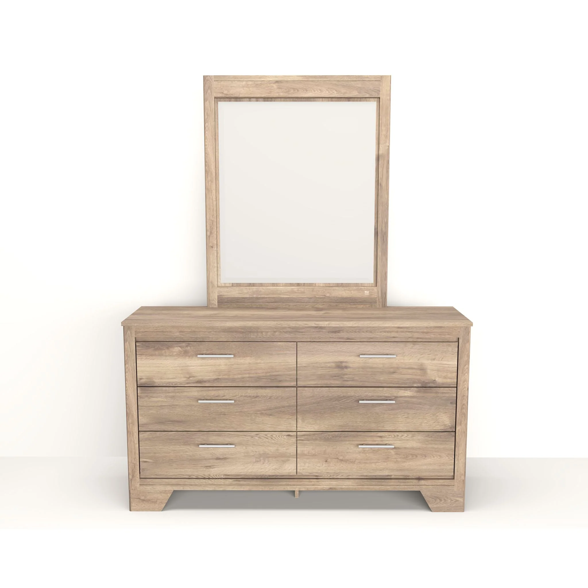 Brooke Dresser and Mirror - Weathered Oak - Image 3