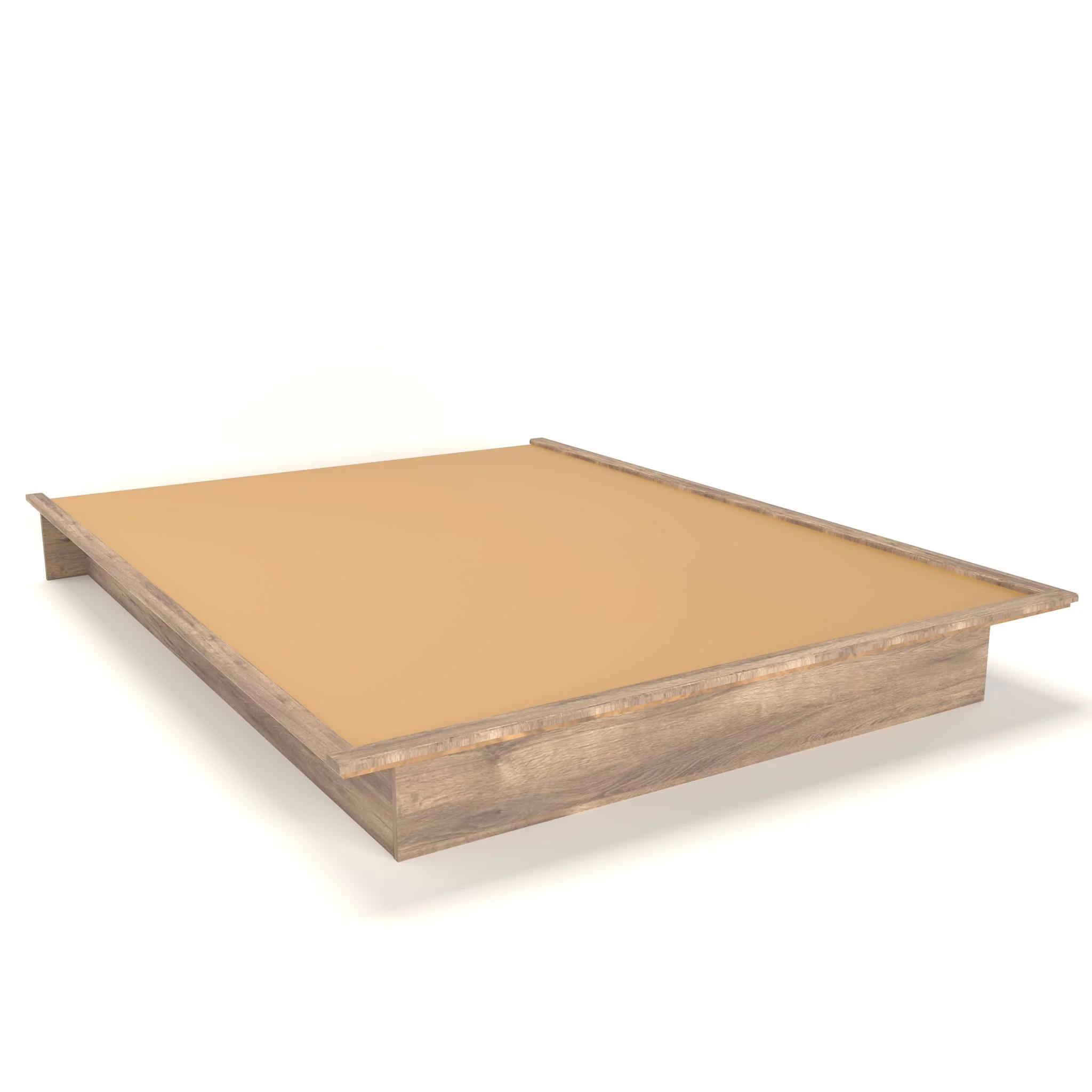 Brooke Queen Platform - Weathered Oak