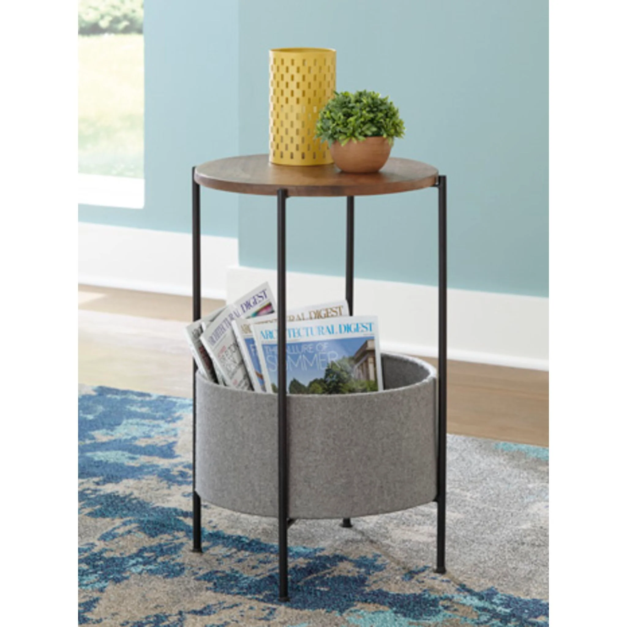 Brookway Accent Table - Black/Light Gray - Image 8