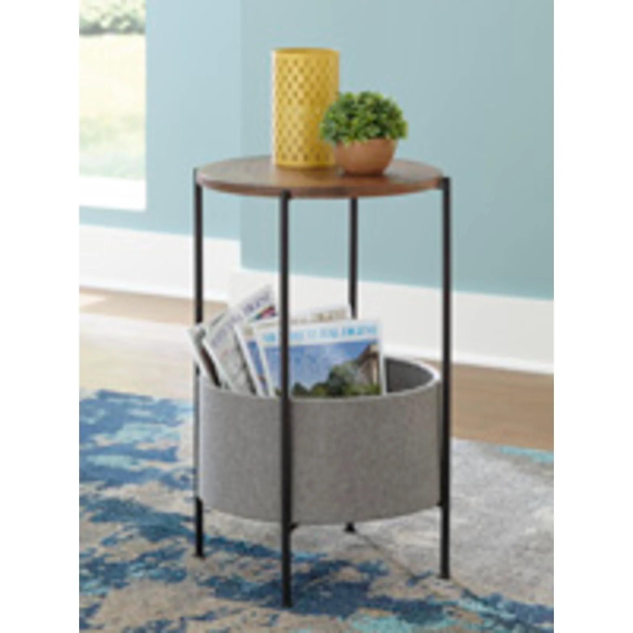 Brookway Accent Table - Black/Light Gray - Image 9