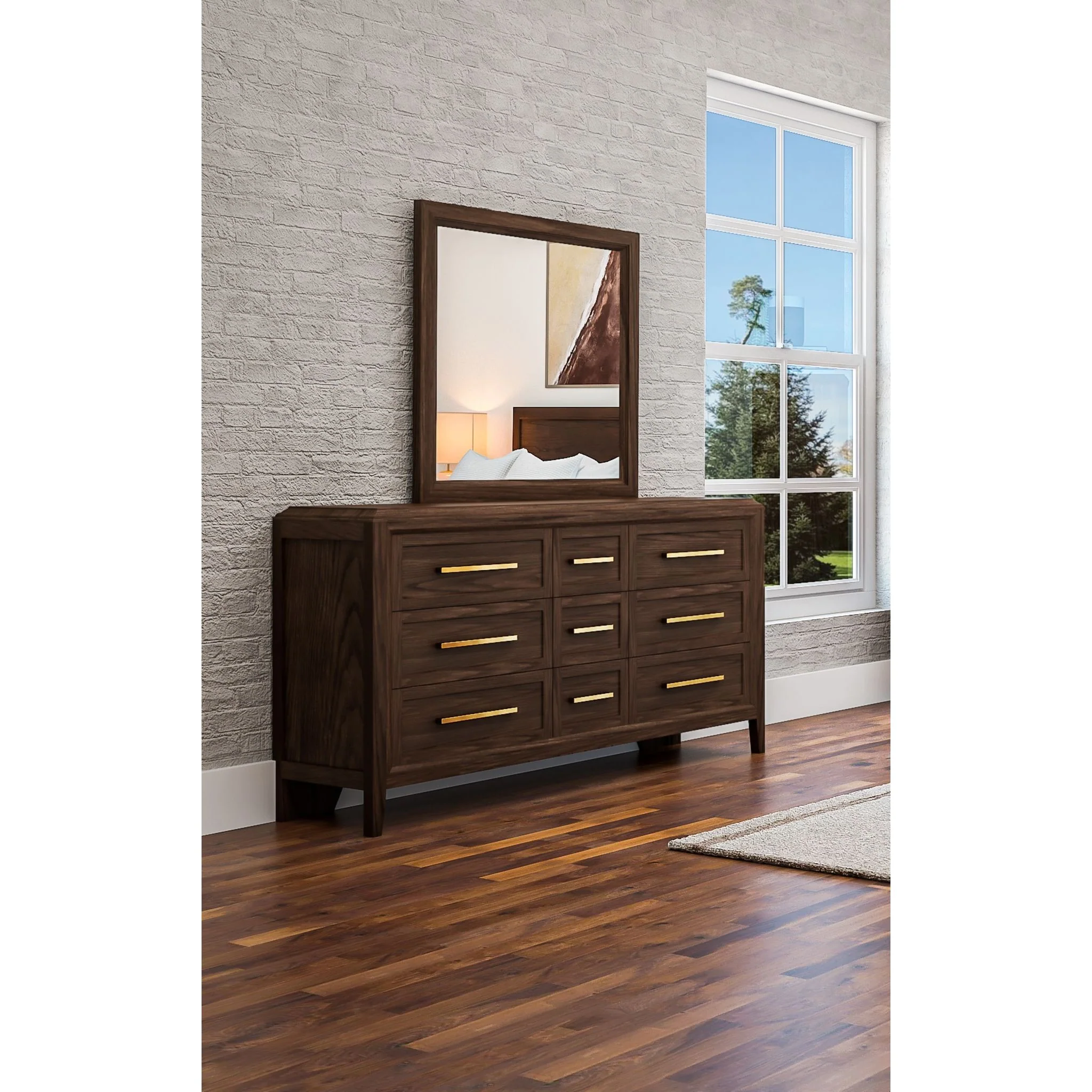 Bryson Dresser and Mirror - Smokey Bronze - Image 6