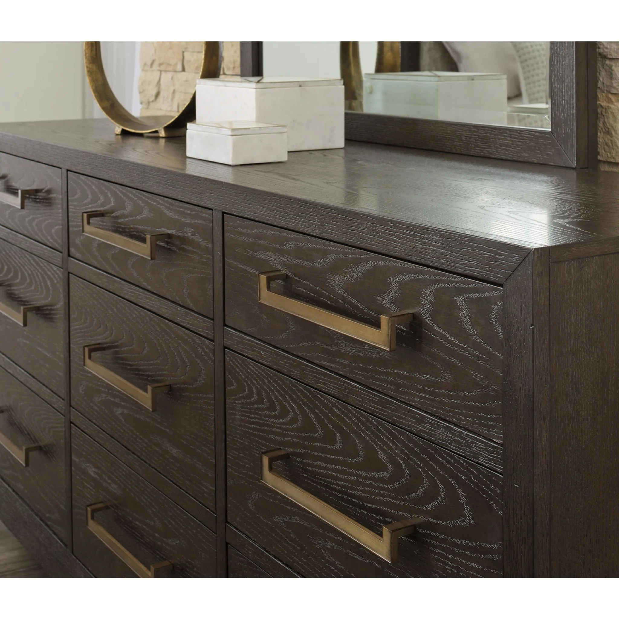 Burkhaus 5 Piece Queen Panel Bedroom - Brown - Image 13