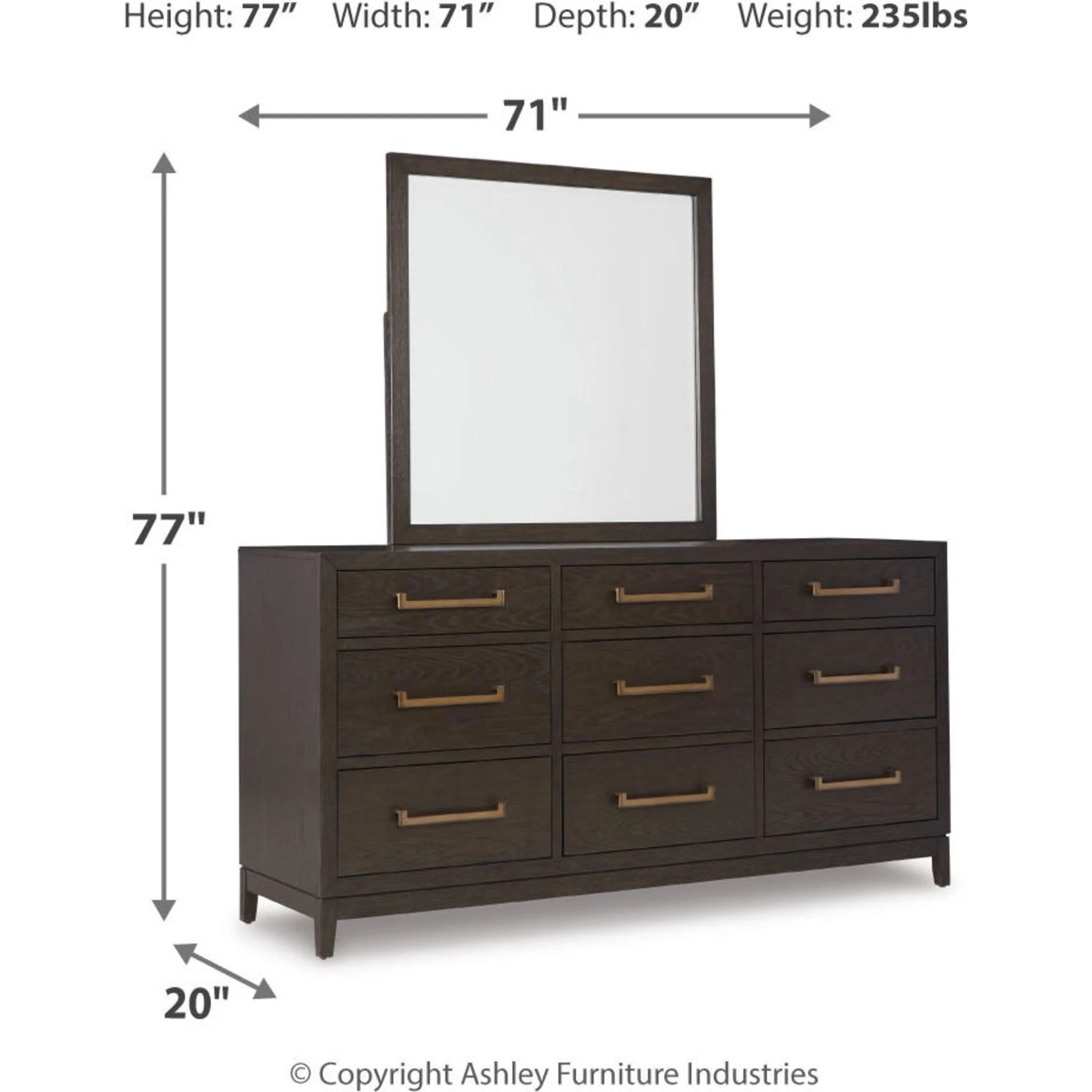 Burkhaus 5 Piece Queen Panel Bedroom - Brown - Image 3