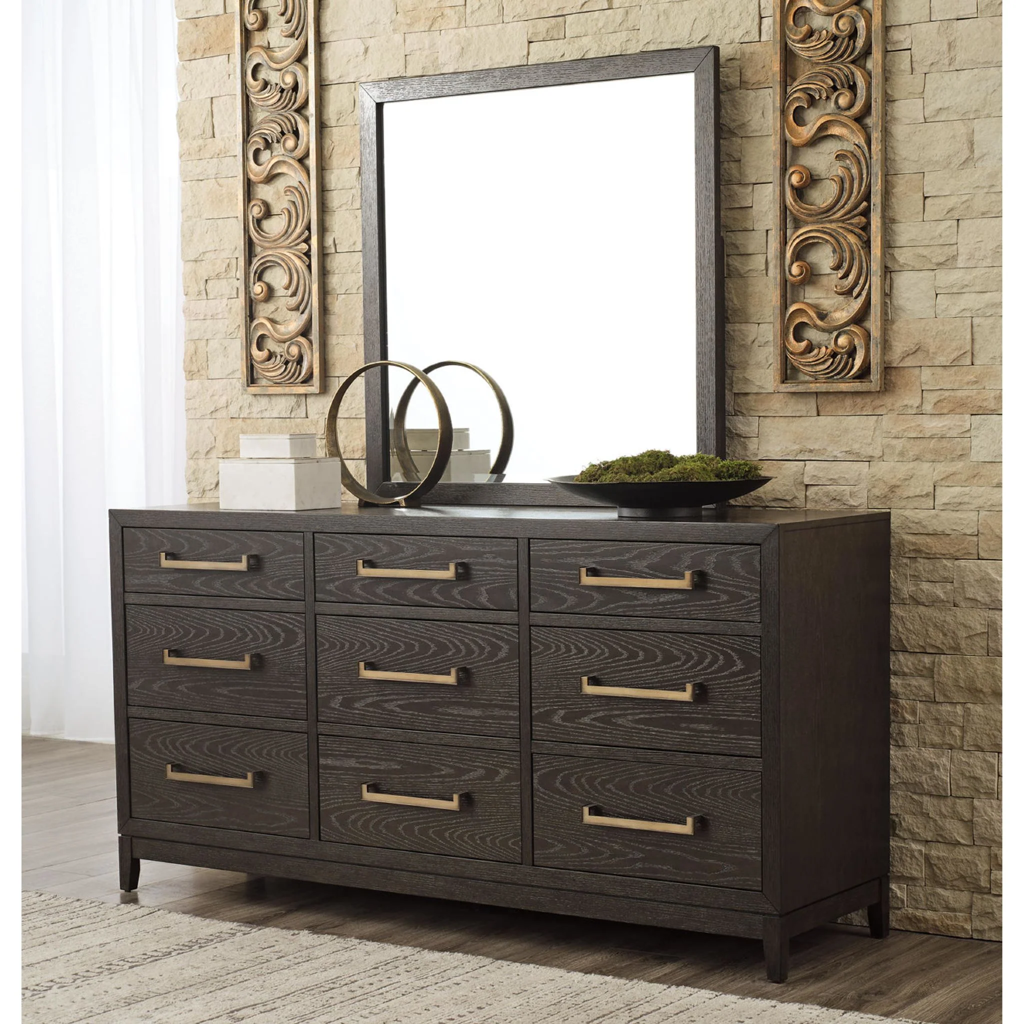 Burkhaus 5 Piece Queen Panel Bedroom - Brown - Image 4