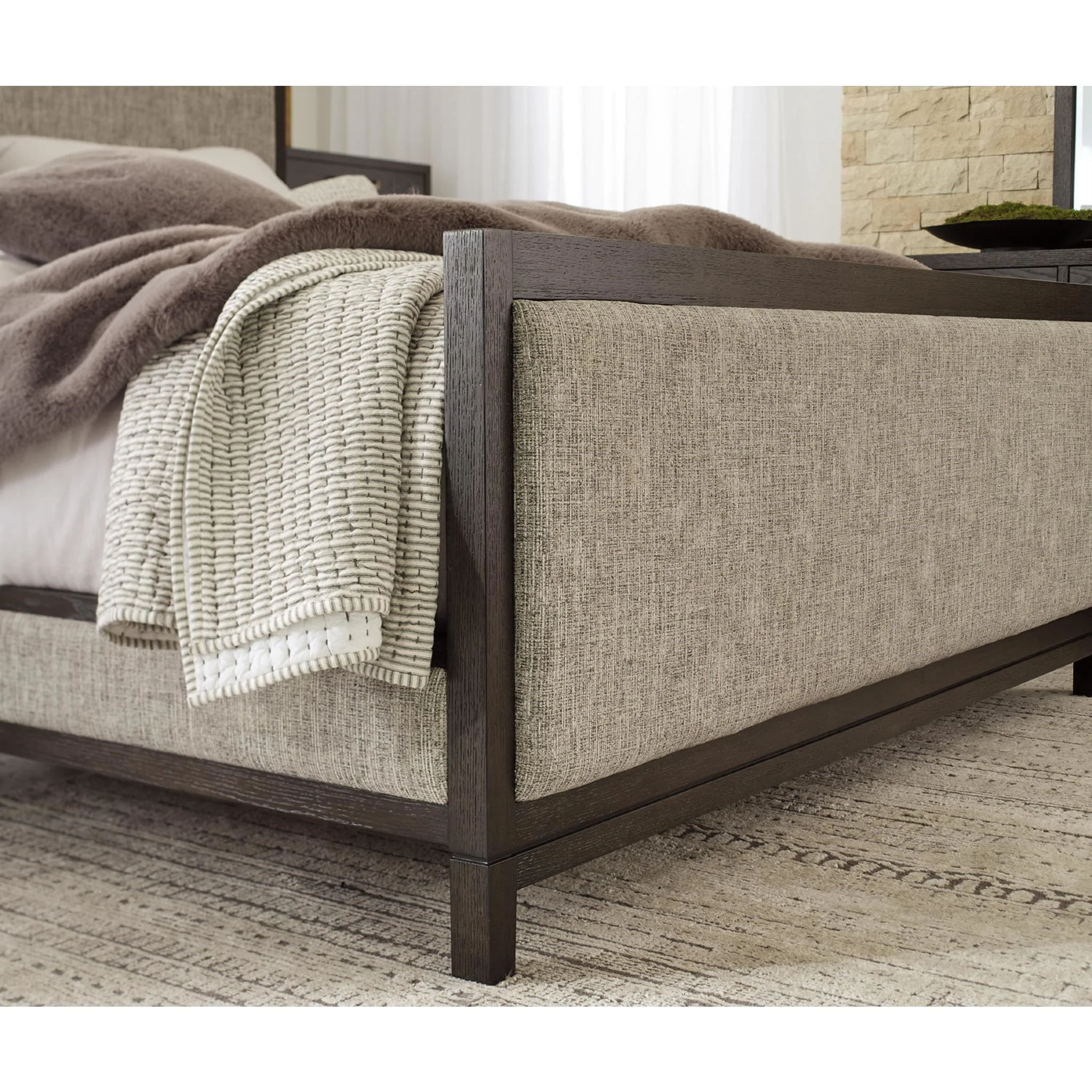 Burkhaus 5 Piece Queen Panel Bedroom - Brown - Image 5