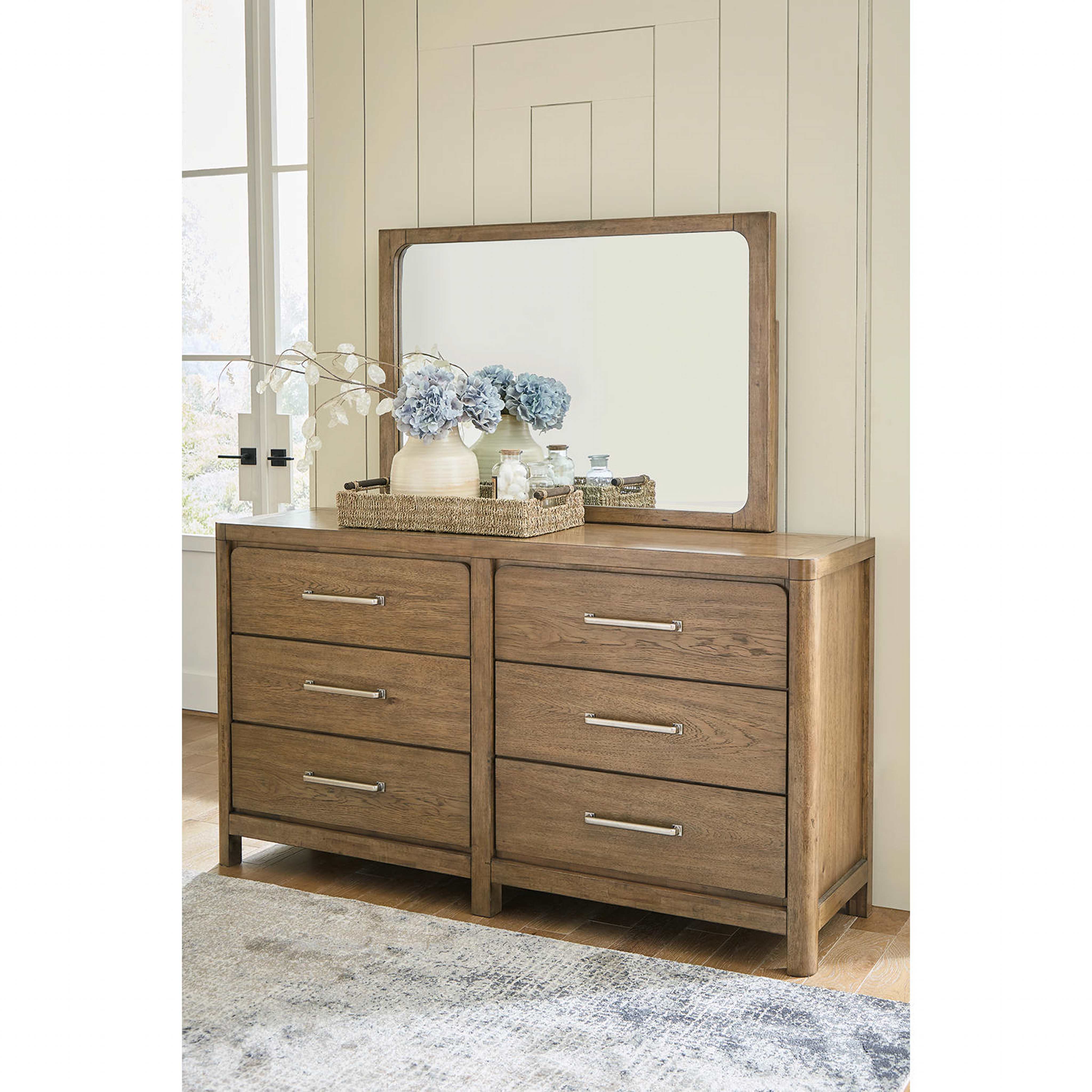Cabalynn 6 Piece Upholstered Bedroom - Light Brown - Image 28