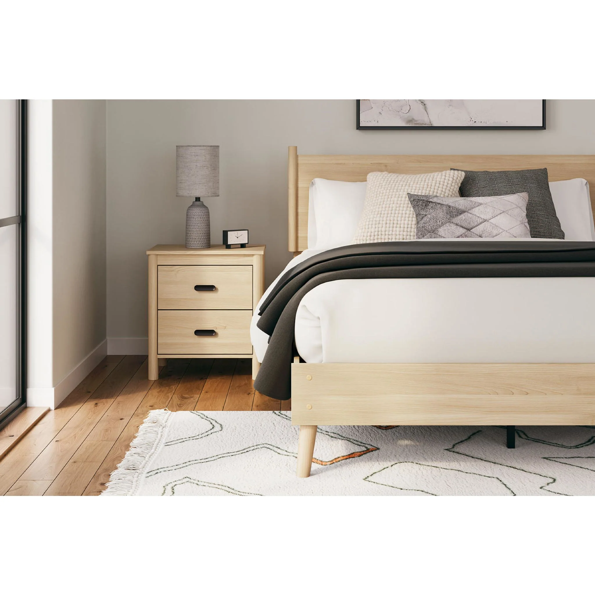 Cabinella Queen Platform Bed - Tan - Image 3