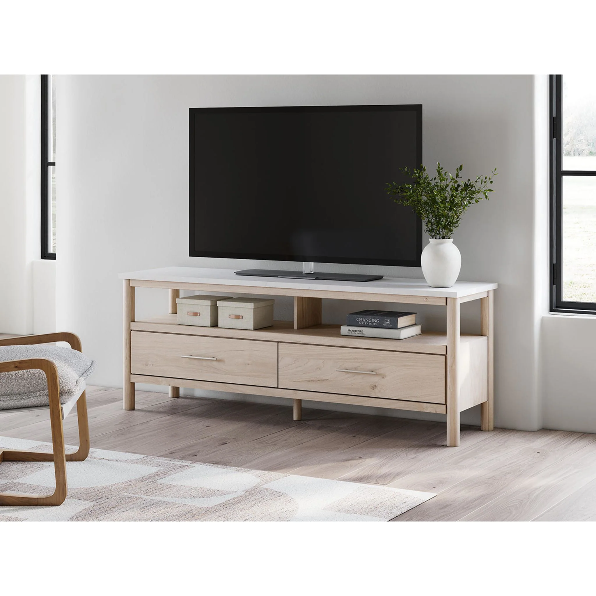 Cadmori TV Stand - Two-tone - Image 2