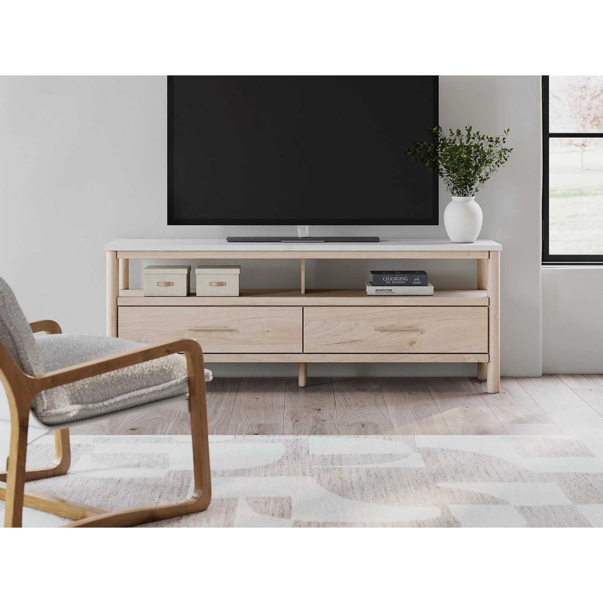 Cadmori TV Stand - Two-tone - Image 7