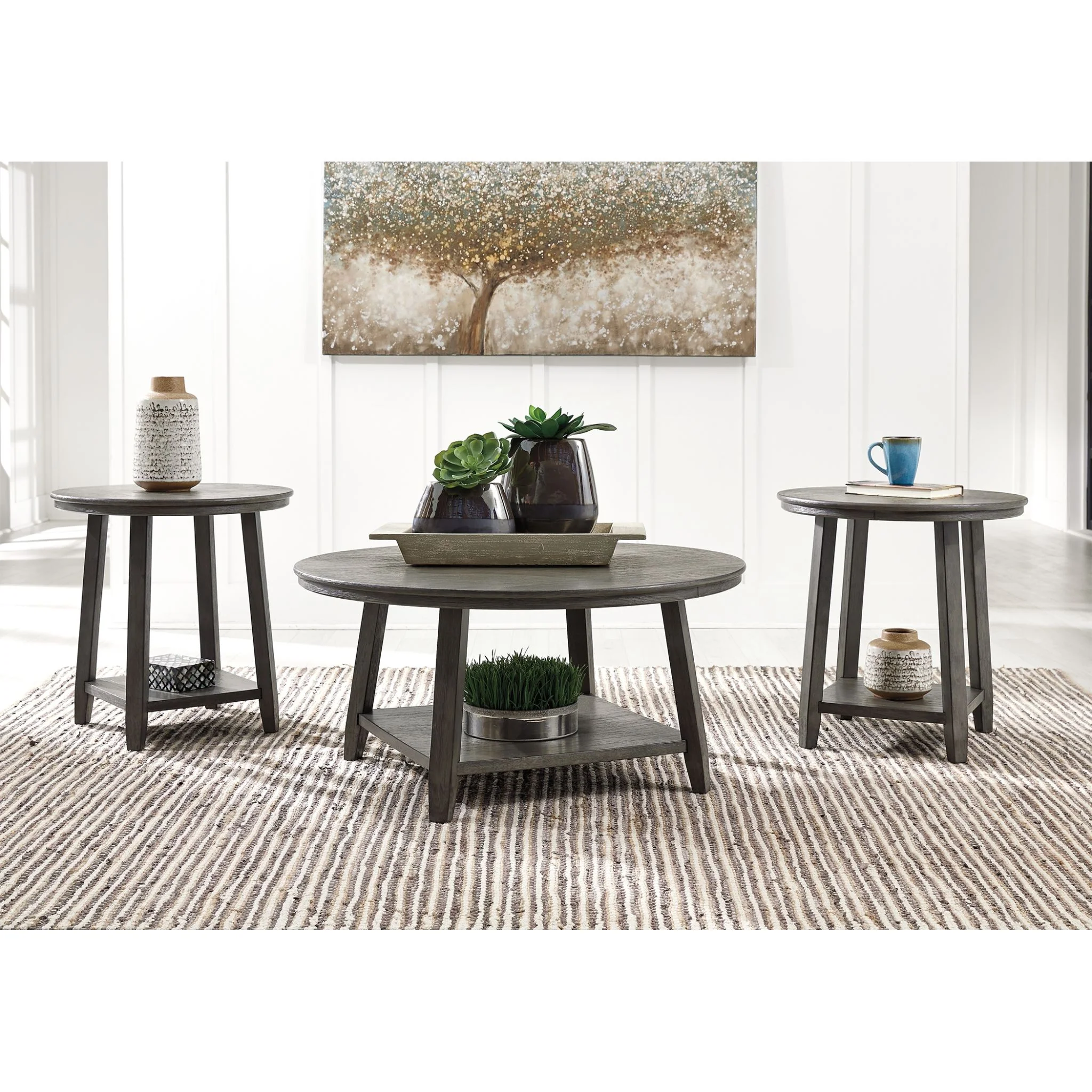 Caitbrook 3 Pack Tables - Gray - Image 2