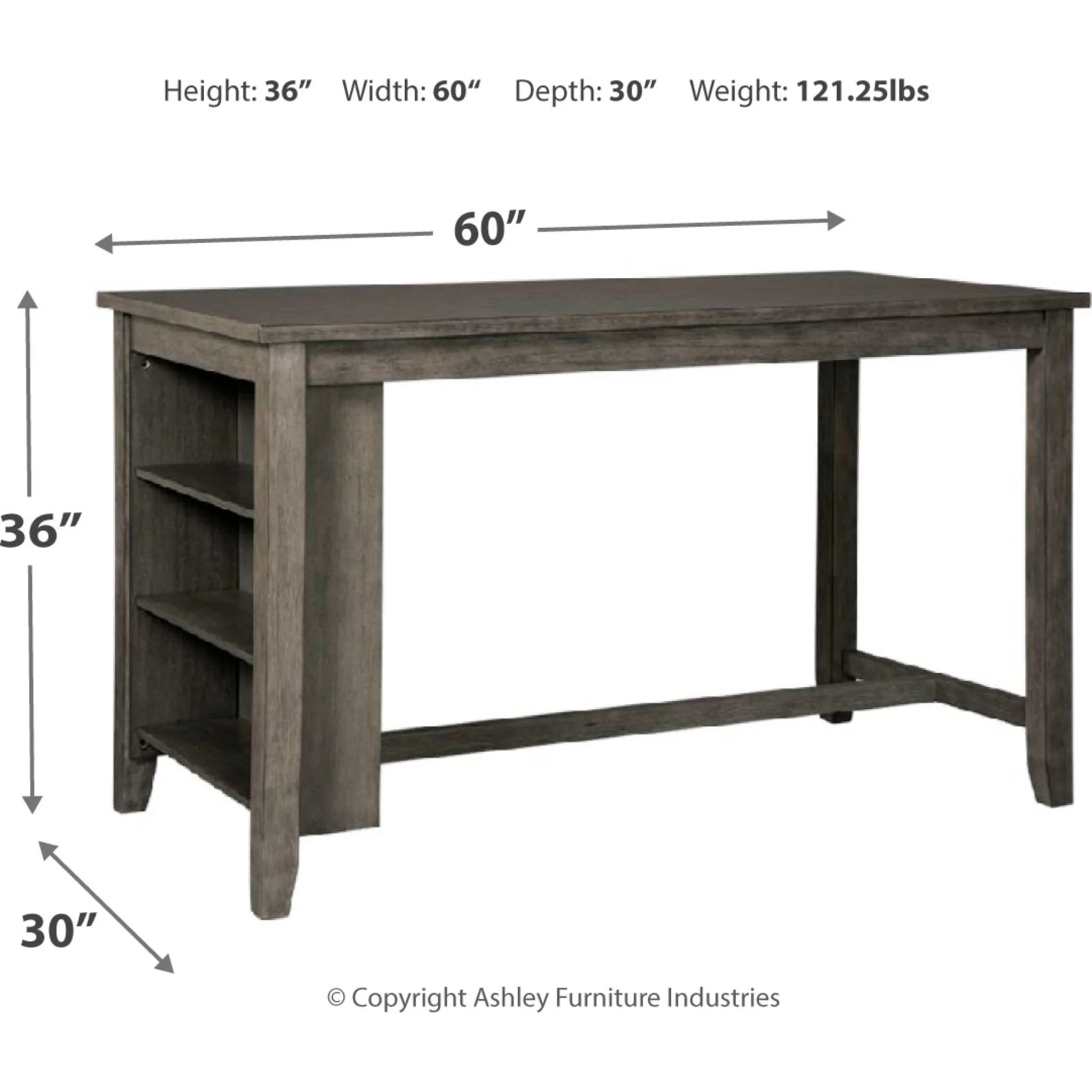 Caitbrook Counter Height Table - Dark Gray - (D388-13) - Image 3