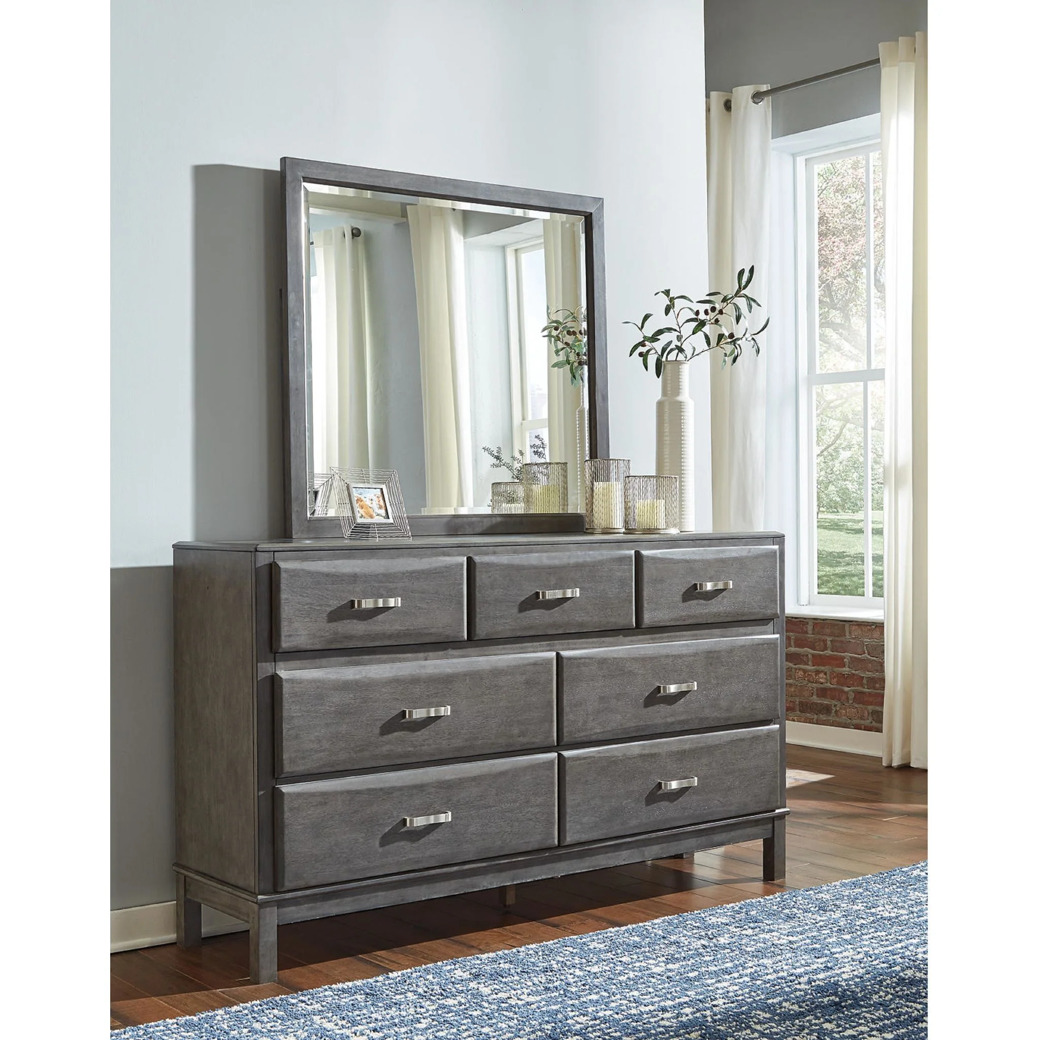 Caitbrook Dresser and Mirror - Gray - Image 22