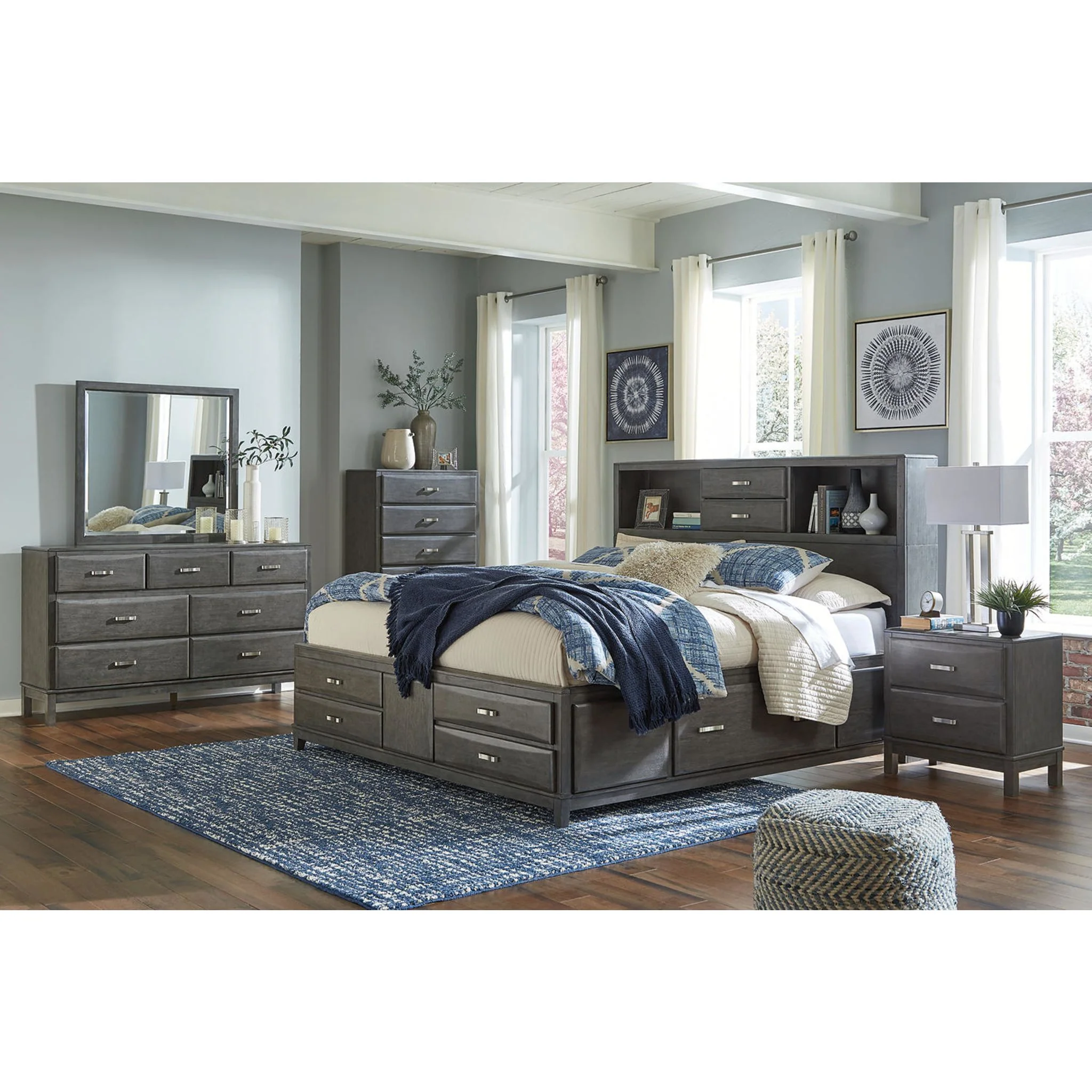Caitbrook Dresser and Mirror - Gray - Image 9