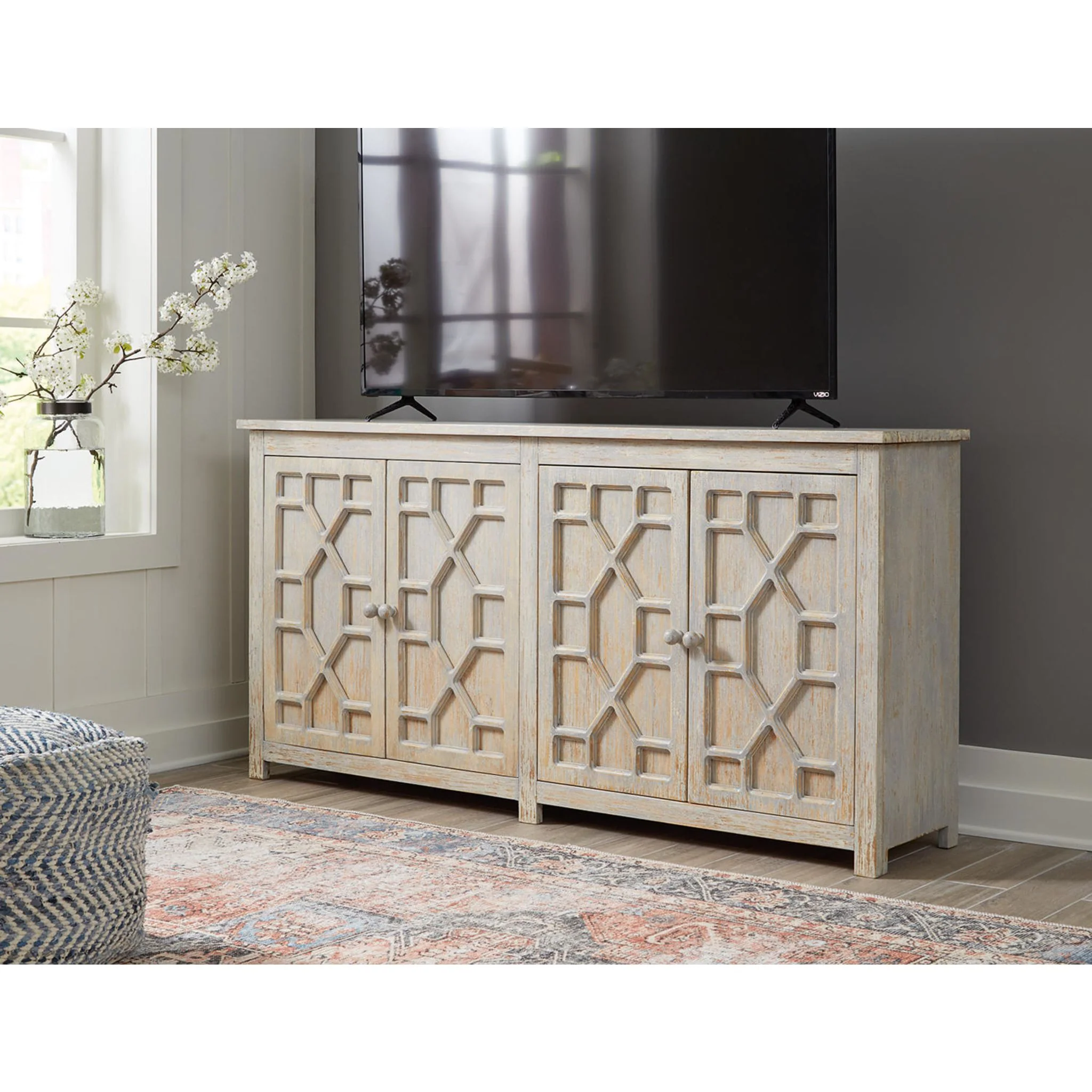 Caitrich Accent Cabinet - Distressed Blue - Image 6