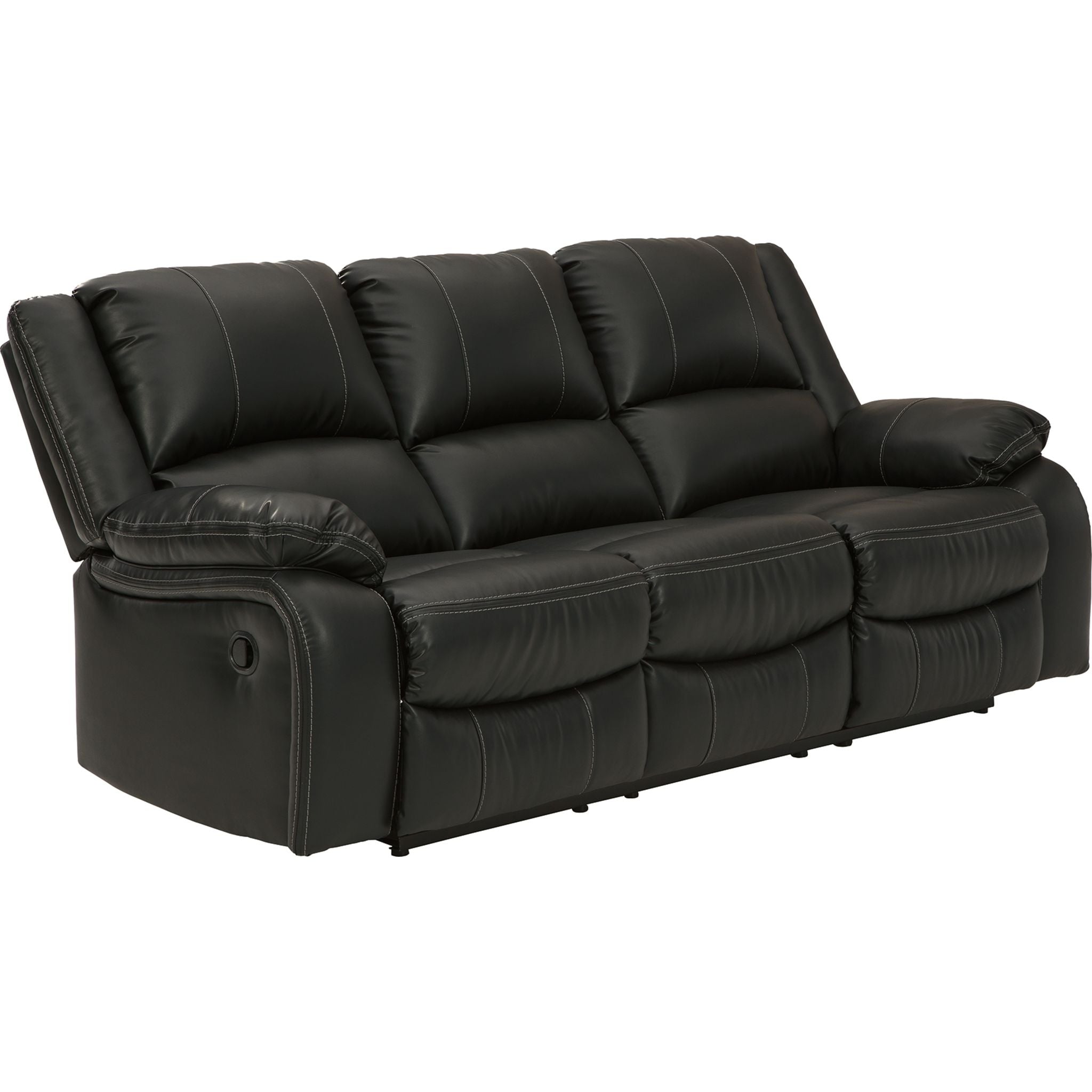 Calderwell Reclining Sofa - Black - Image 3