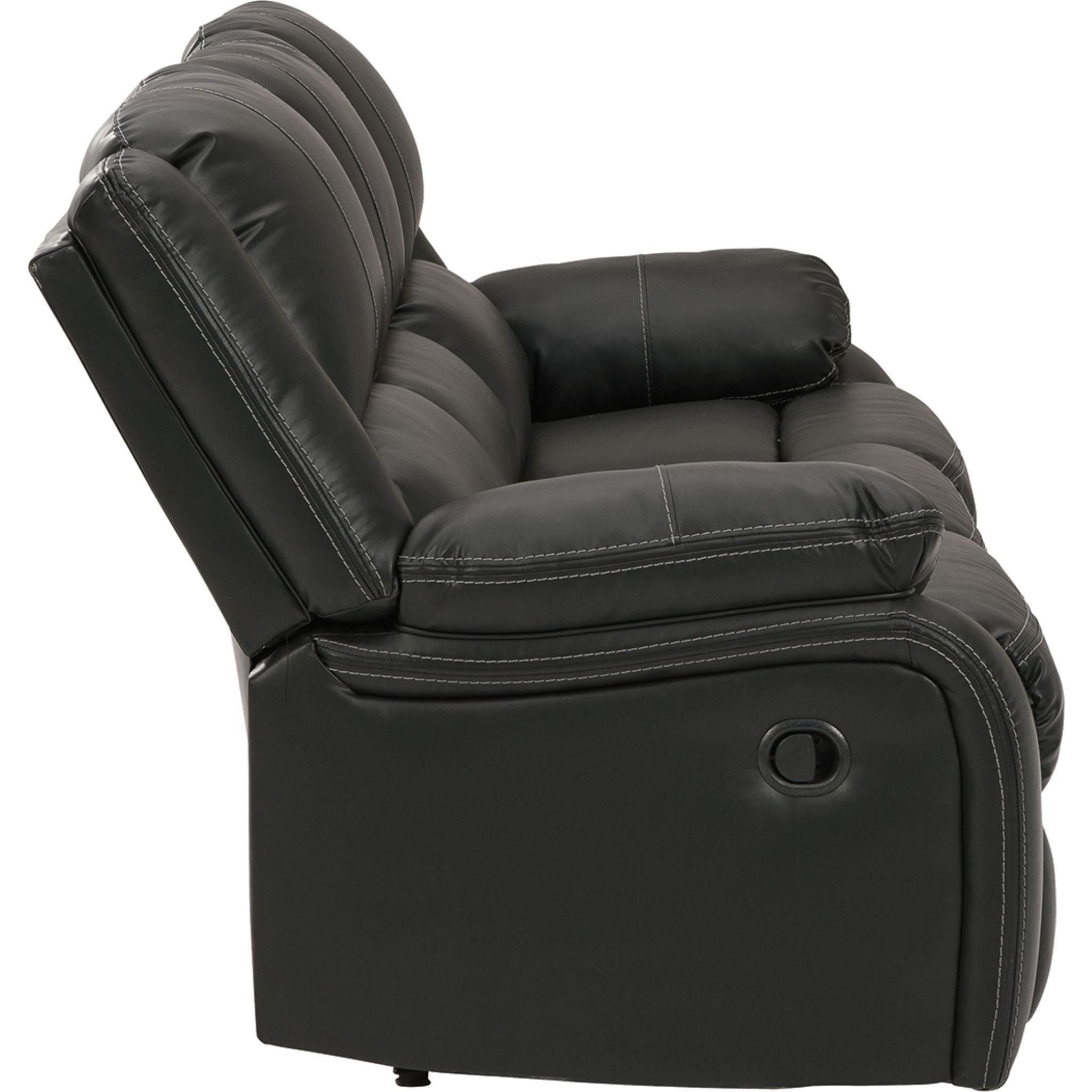 Calderwell Reclining Sofa - Black - Image 6