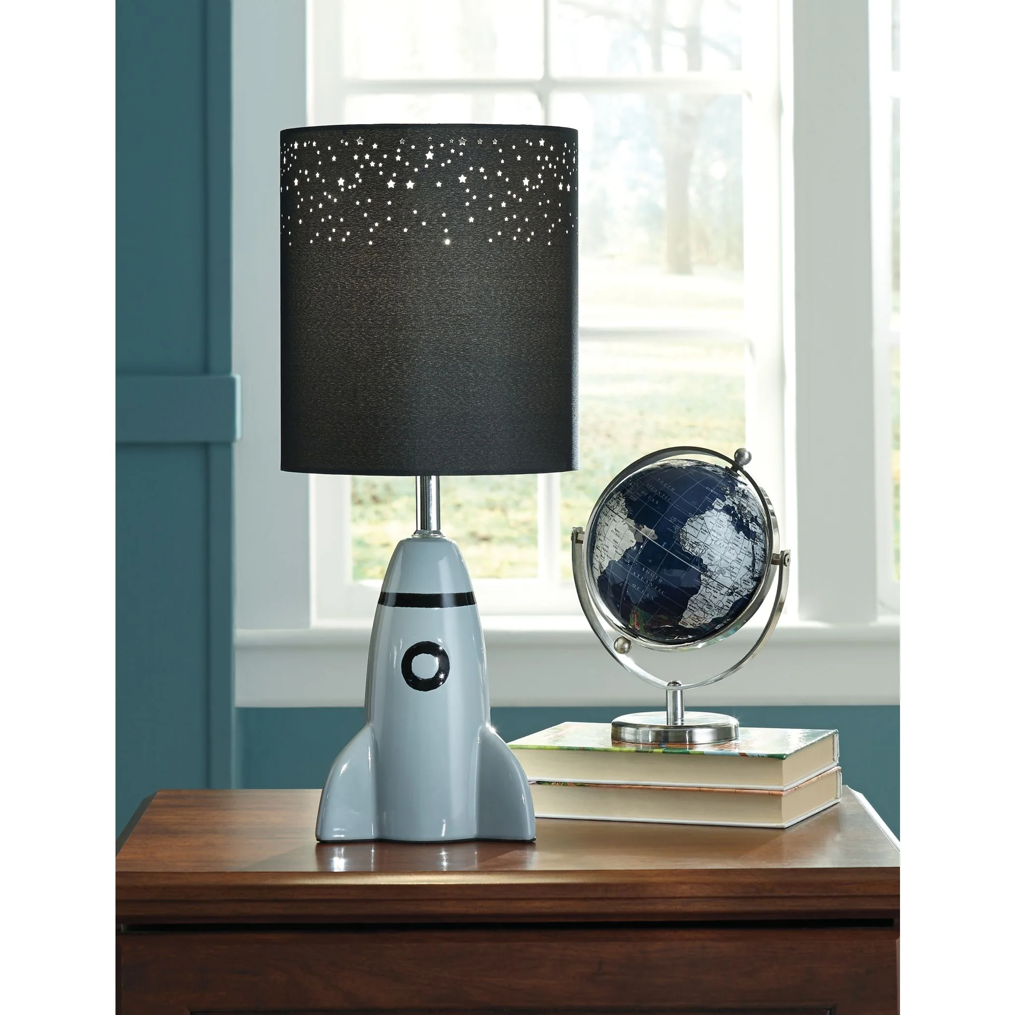 Cale Table Lamp - Gray/Black 18.75" - Image 2