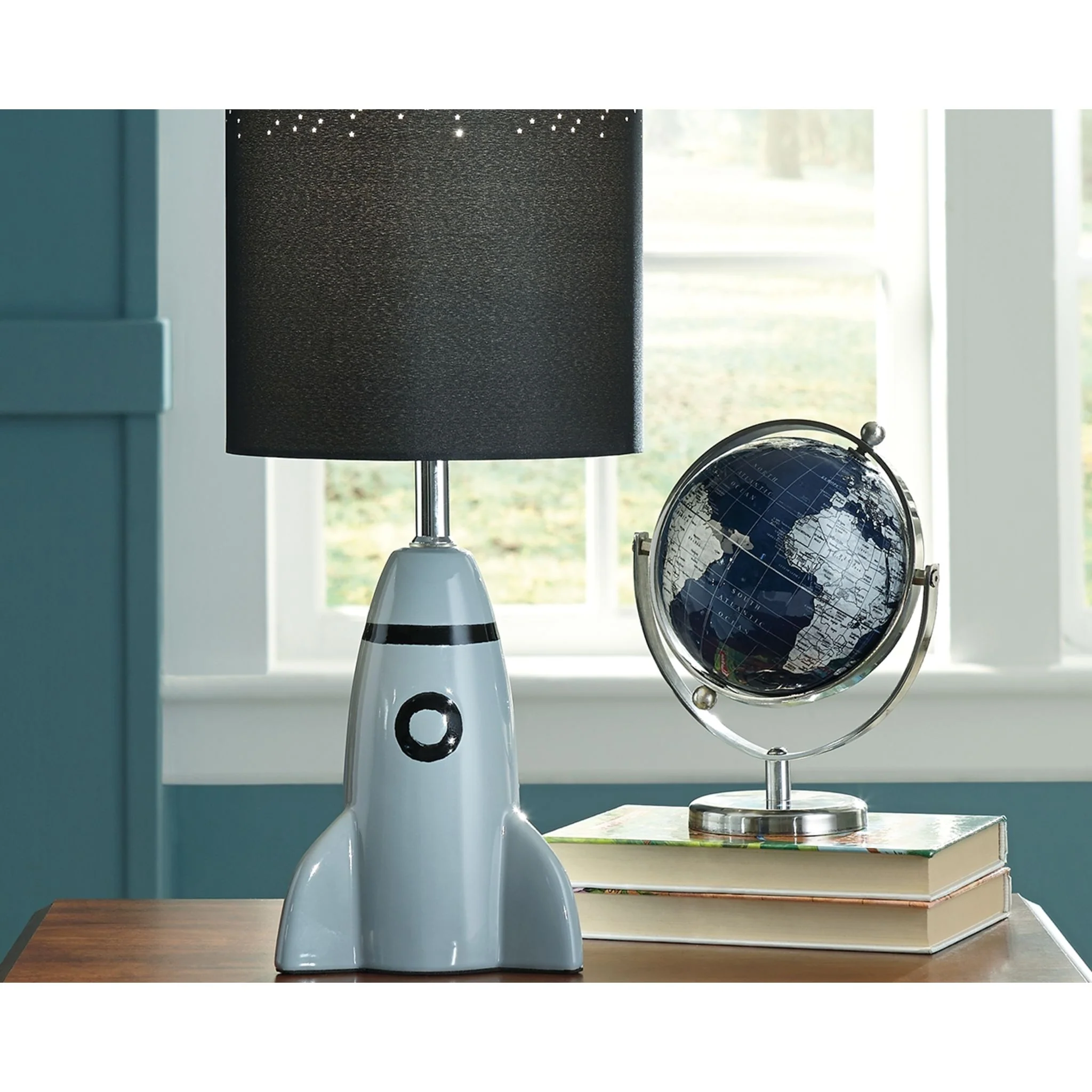 Cale Table Lamp - Gray/Black 18.75" - Image 4