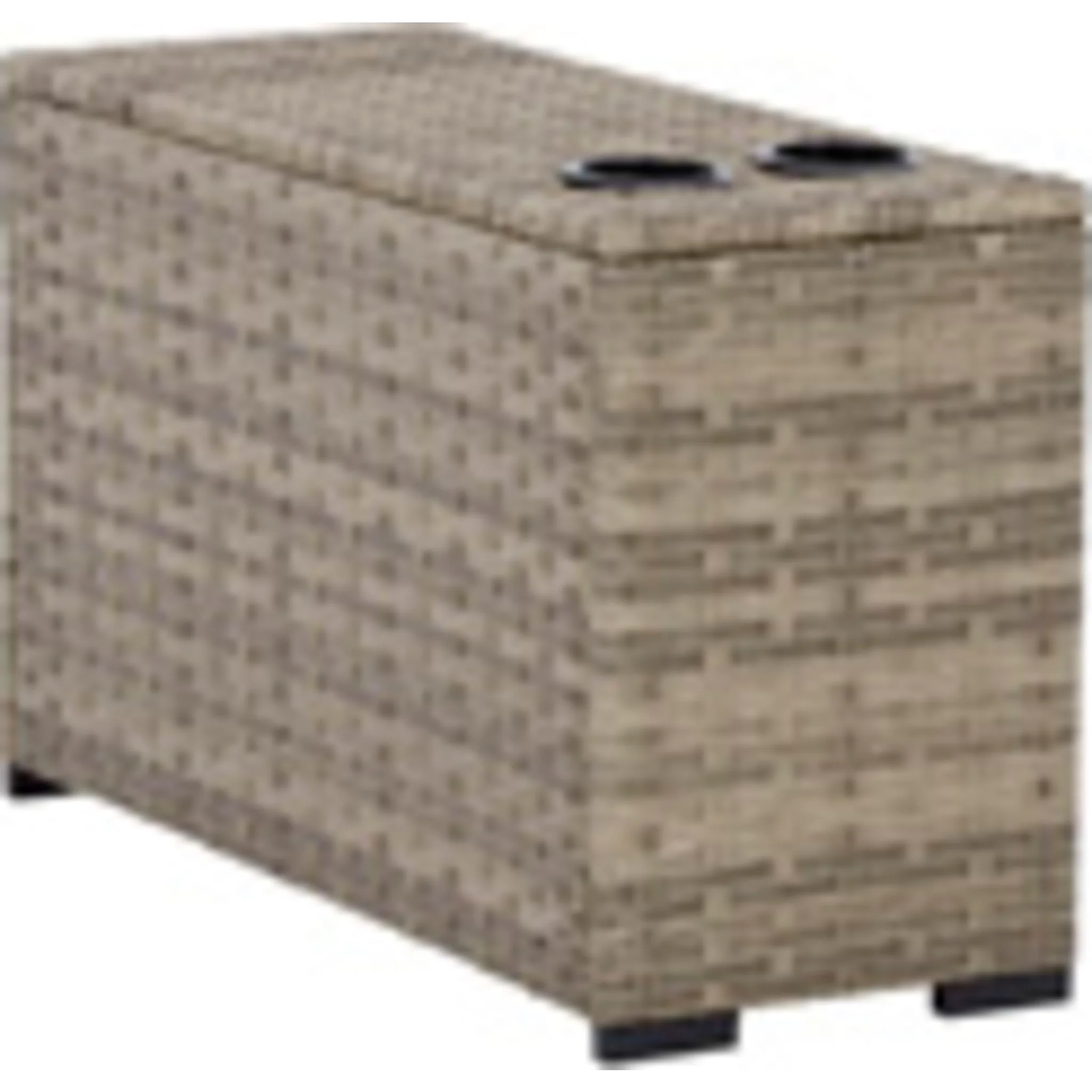 Calworth Outdoor Console with Drink Holders - Beige - Image 4