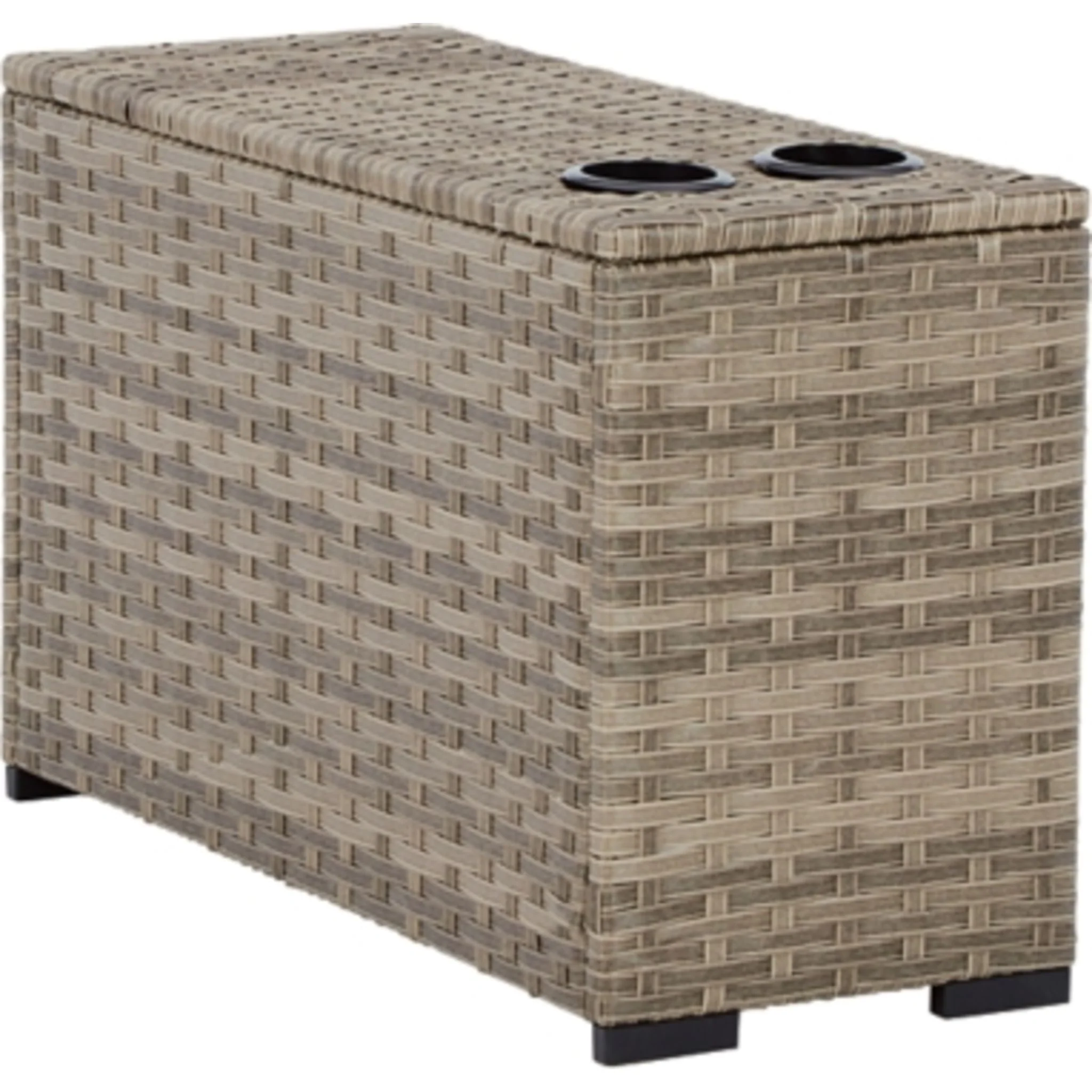 Calworth Outdoor Console with Drink Holders - Beige - Image 5