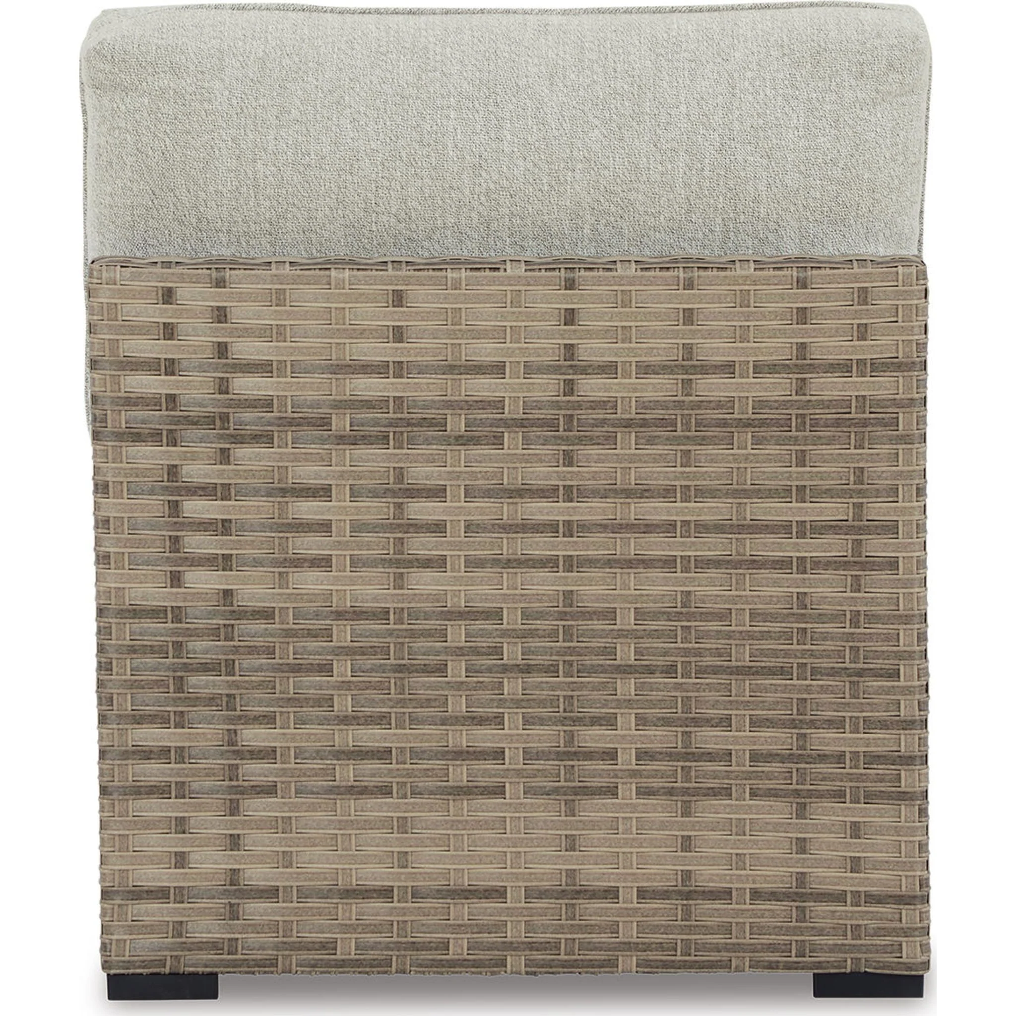 Calworth Outdoor Armless Chair with Cushion (set of 2) - Beige - Image 11
