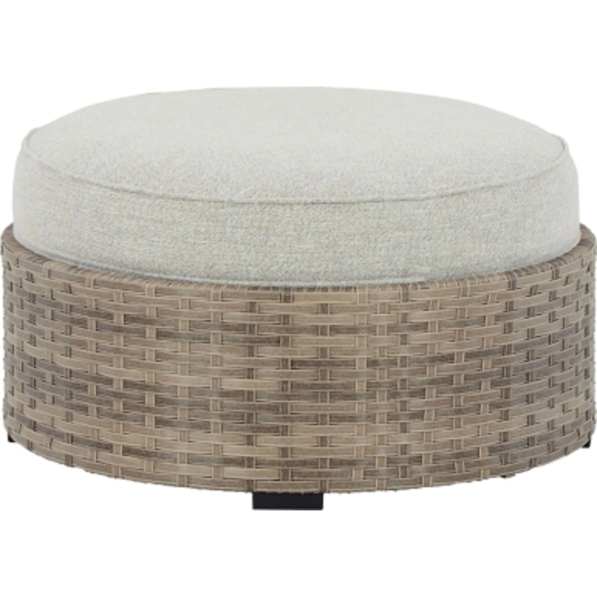 Calworth Outdoor Ottoman with Cushion - Beige