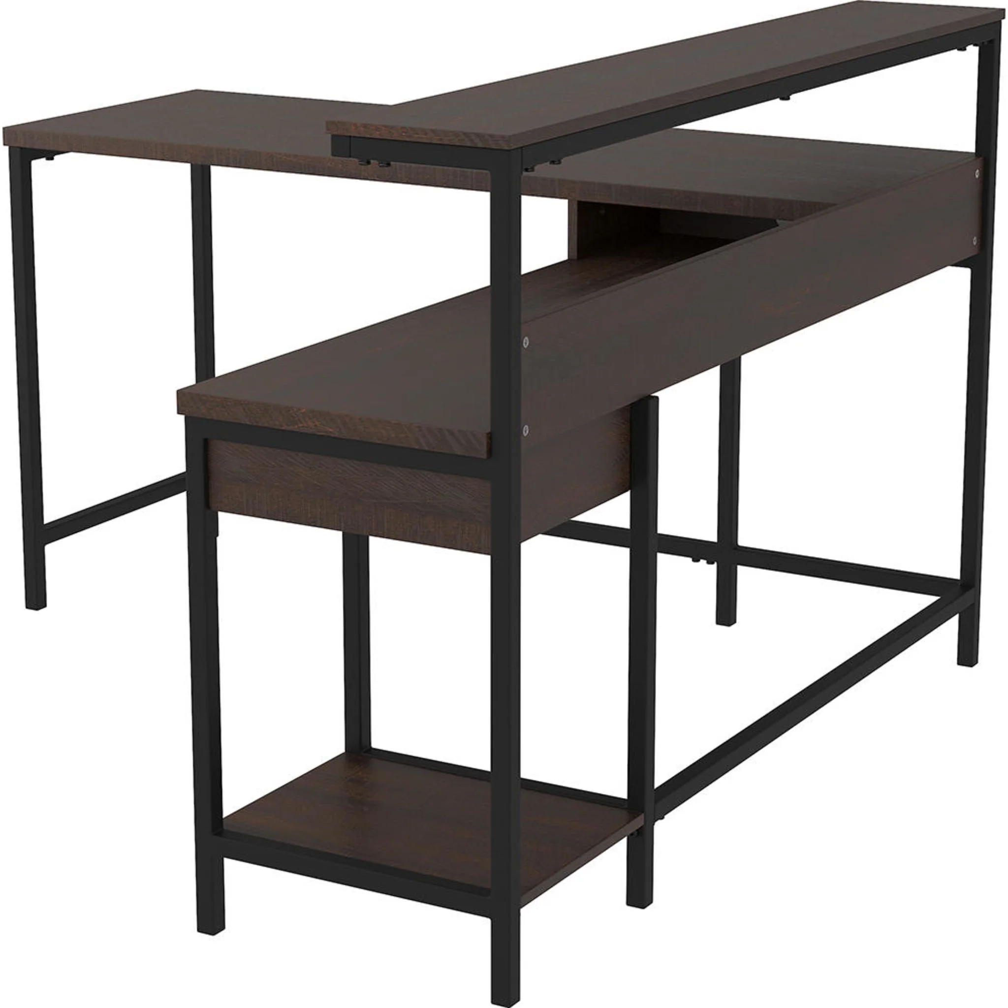 Camiburg L-Desk - Warm Brown - Image 10