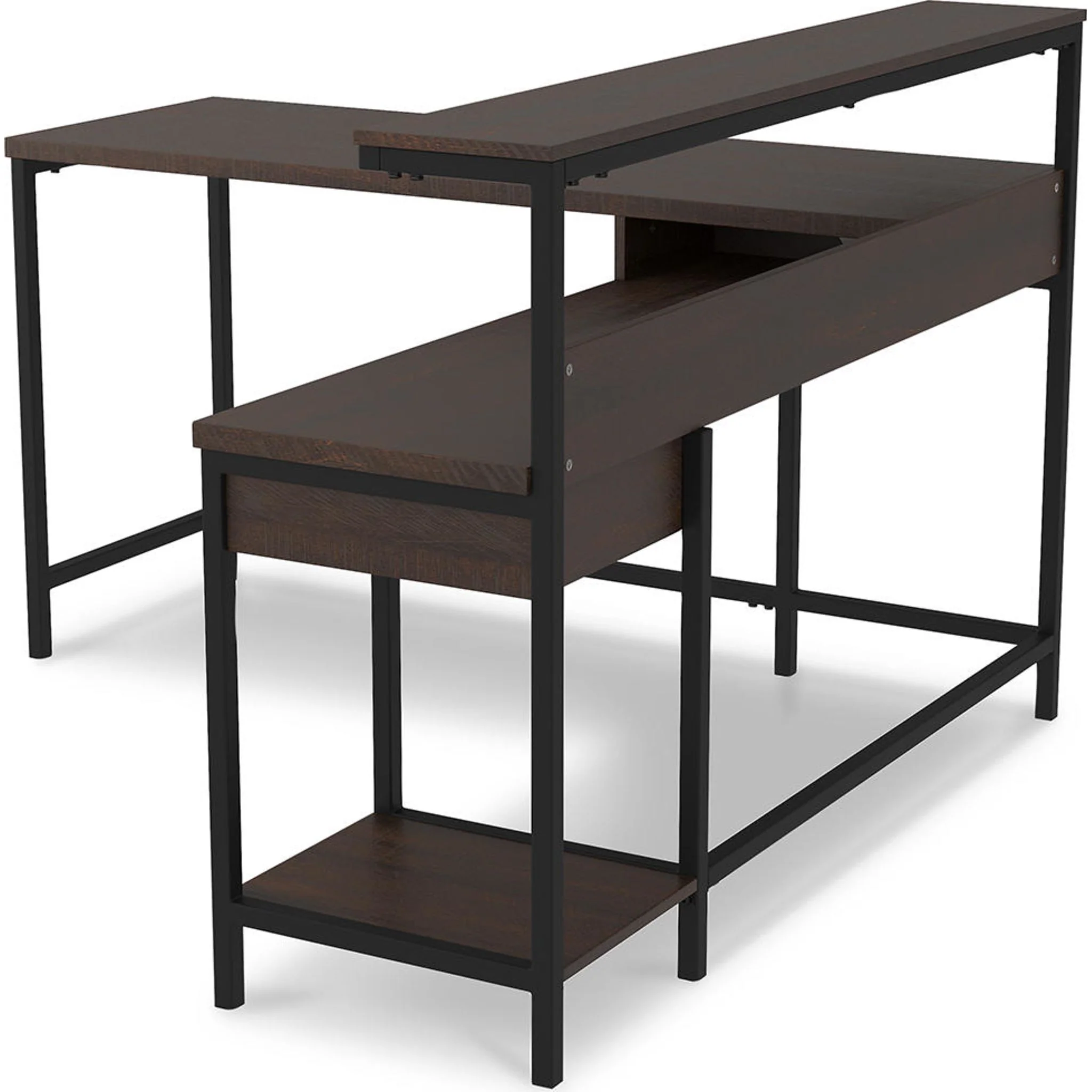 Camiburg L-Desk - Warm Brown - Image 11