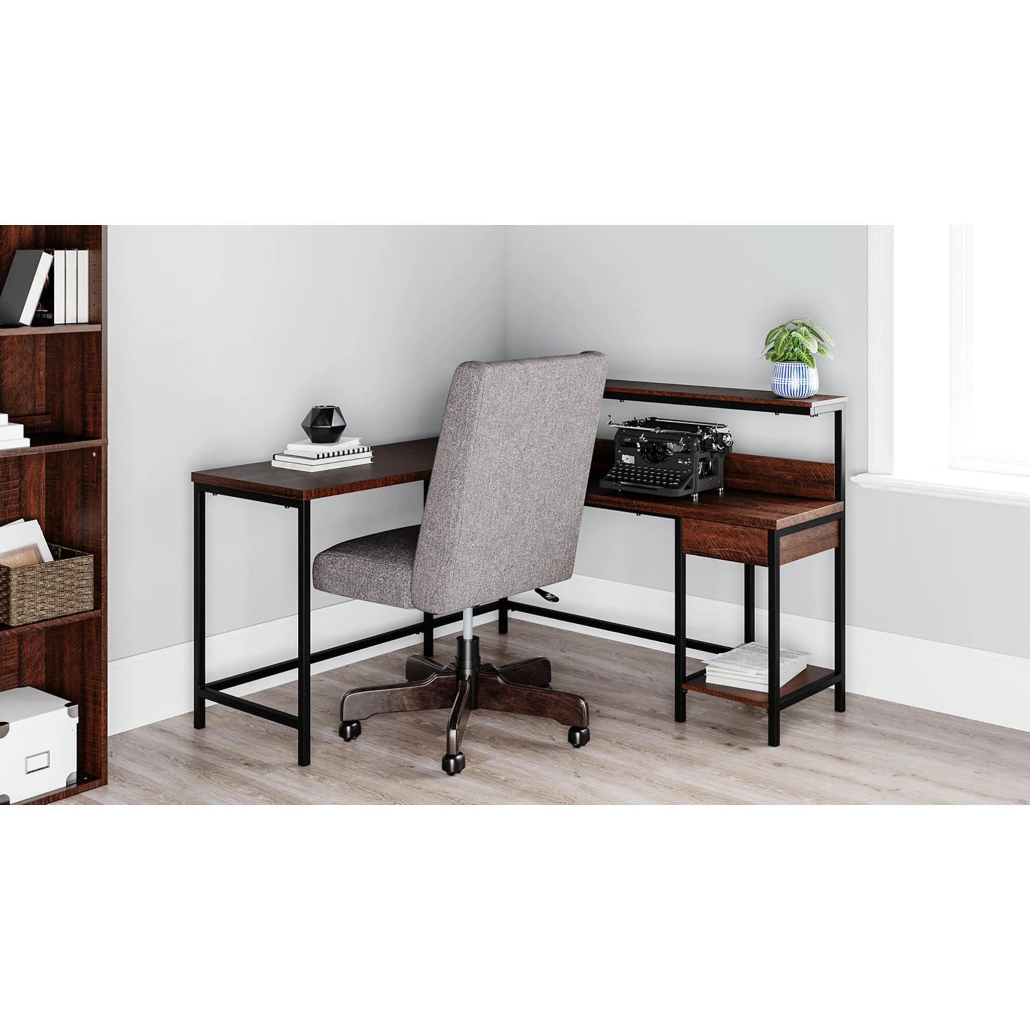 Camiburg L-Desk - Warm Brown - Image 2