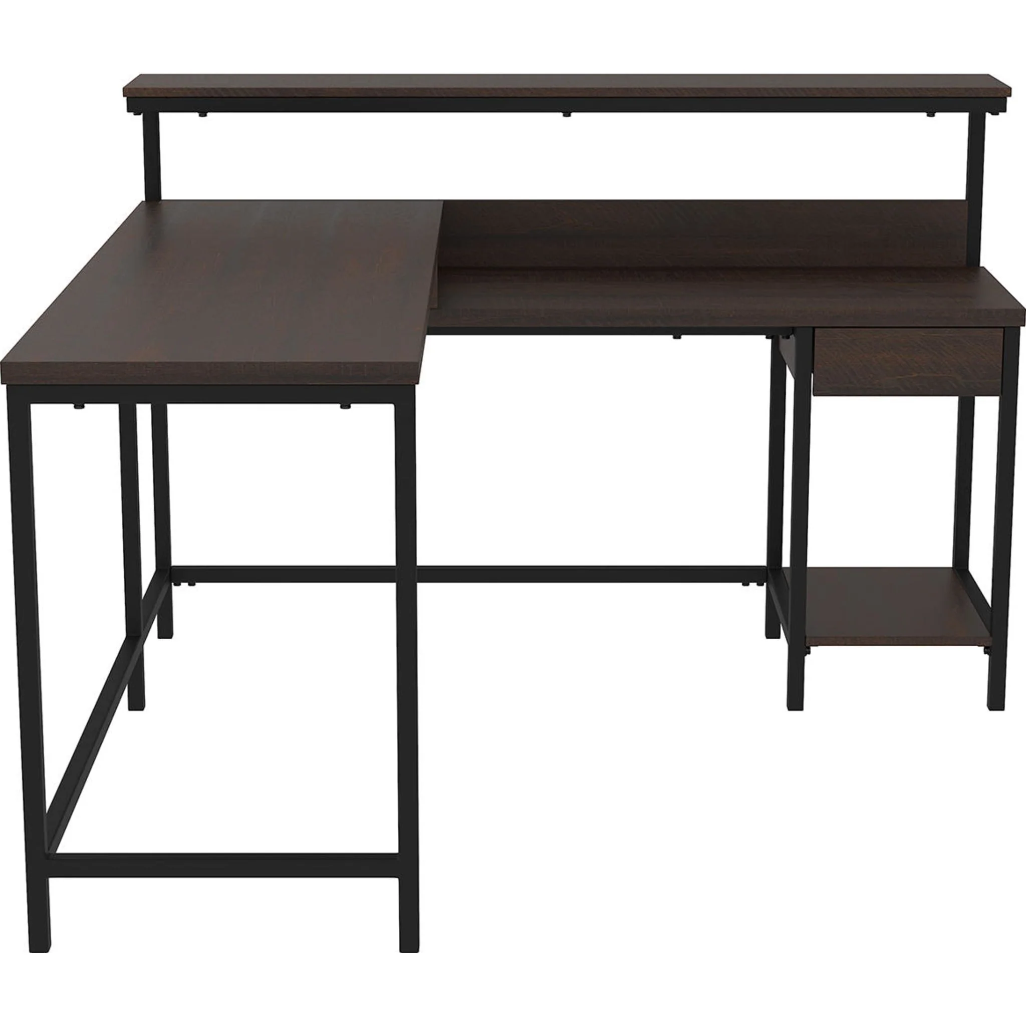 Camiburg L-Desk - Warm Brown - Image 22