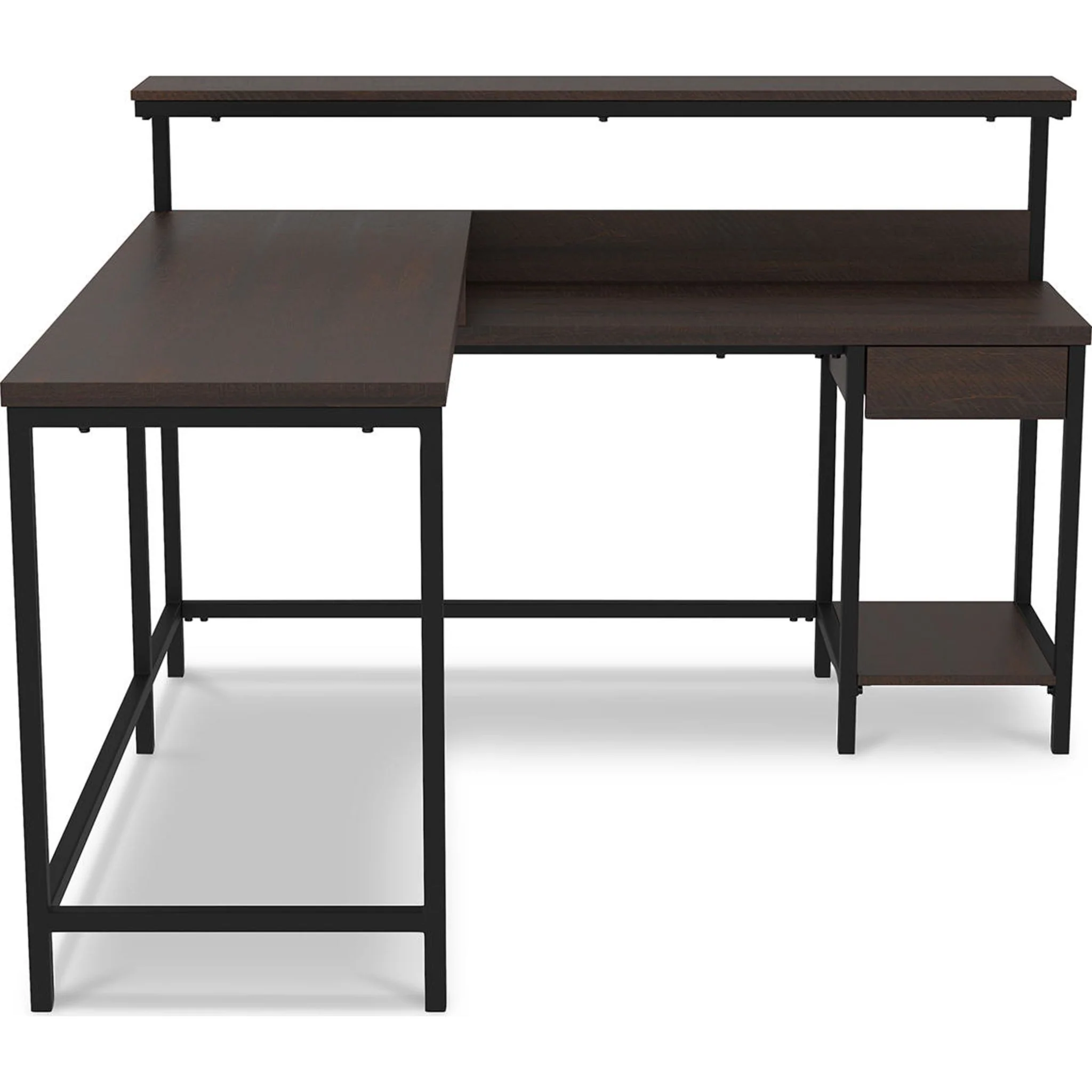 Camiburg L-Desk - Warm Brown - Image 23
