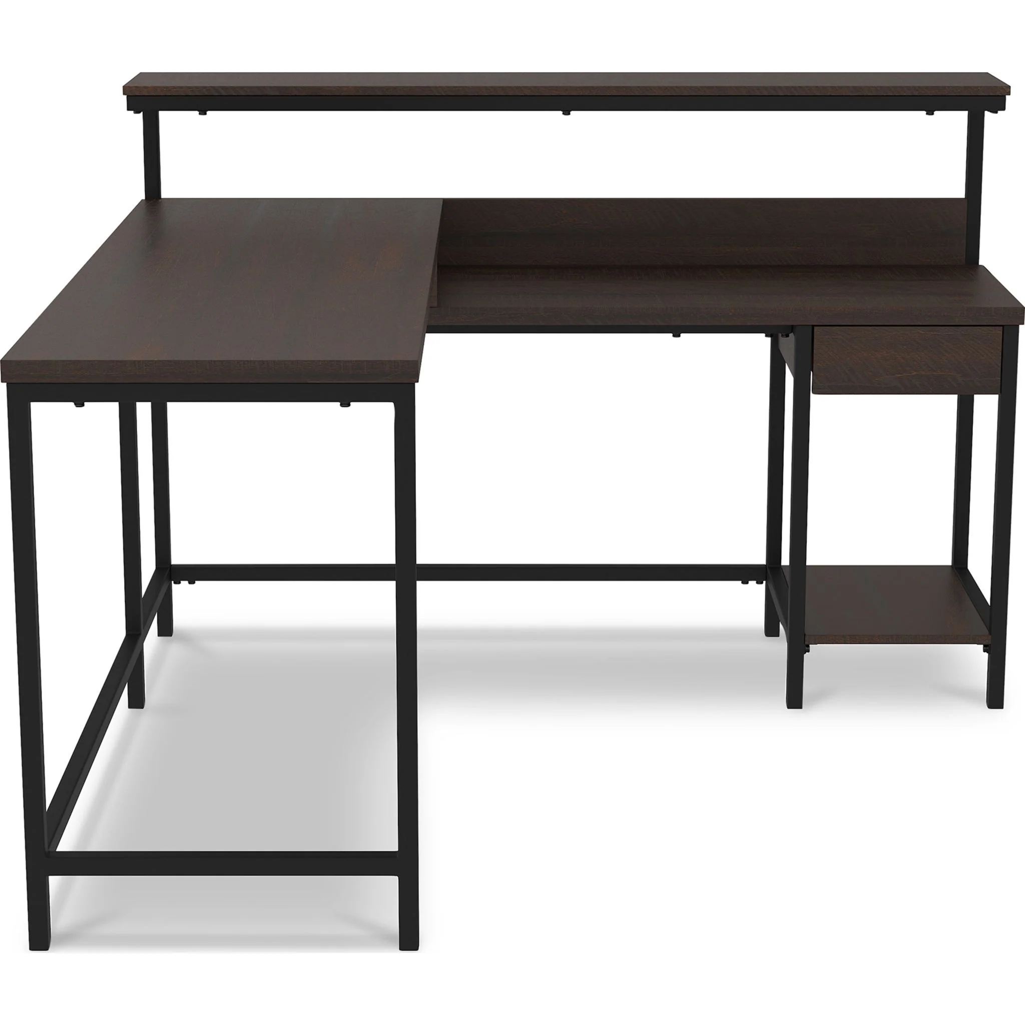 Camiburg L-Desk - Warm Brown - Image 6